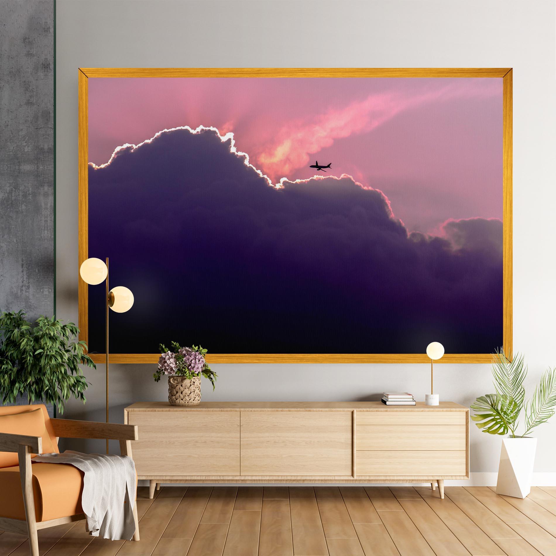 Leinwandbild Big Purple Cloud mockup 9