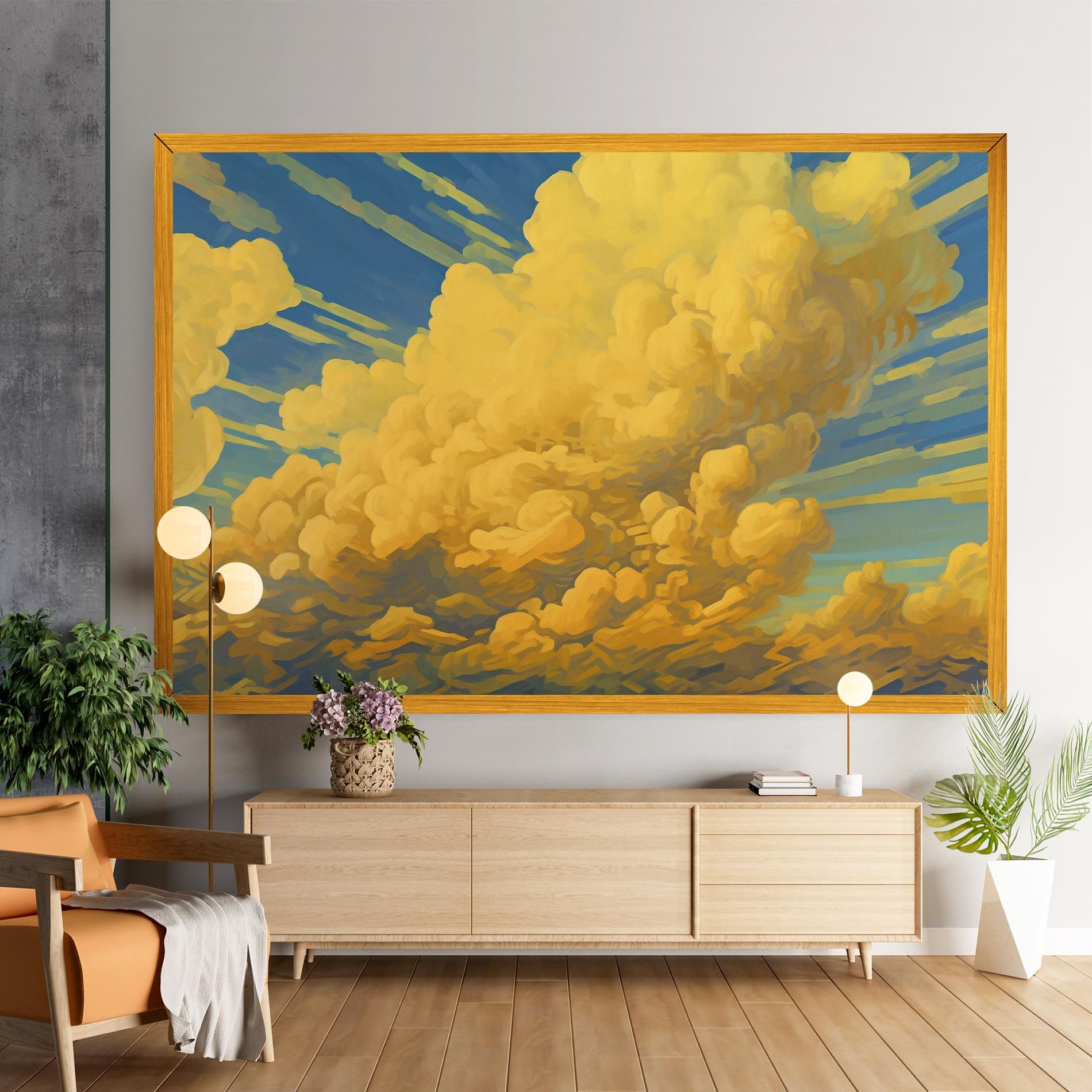 Big Yellow Cloud Art mockup 9