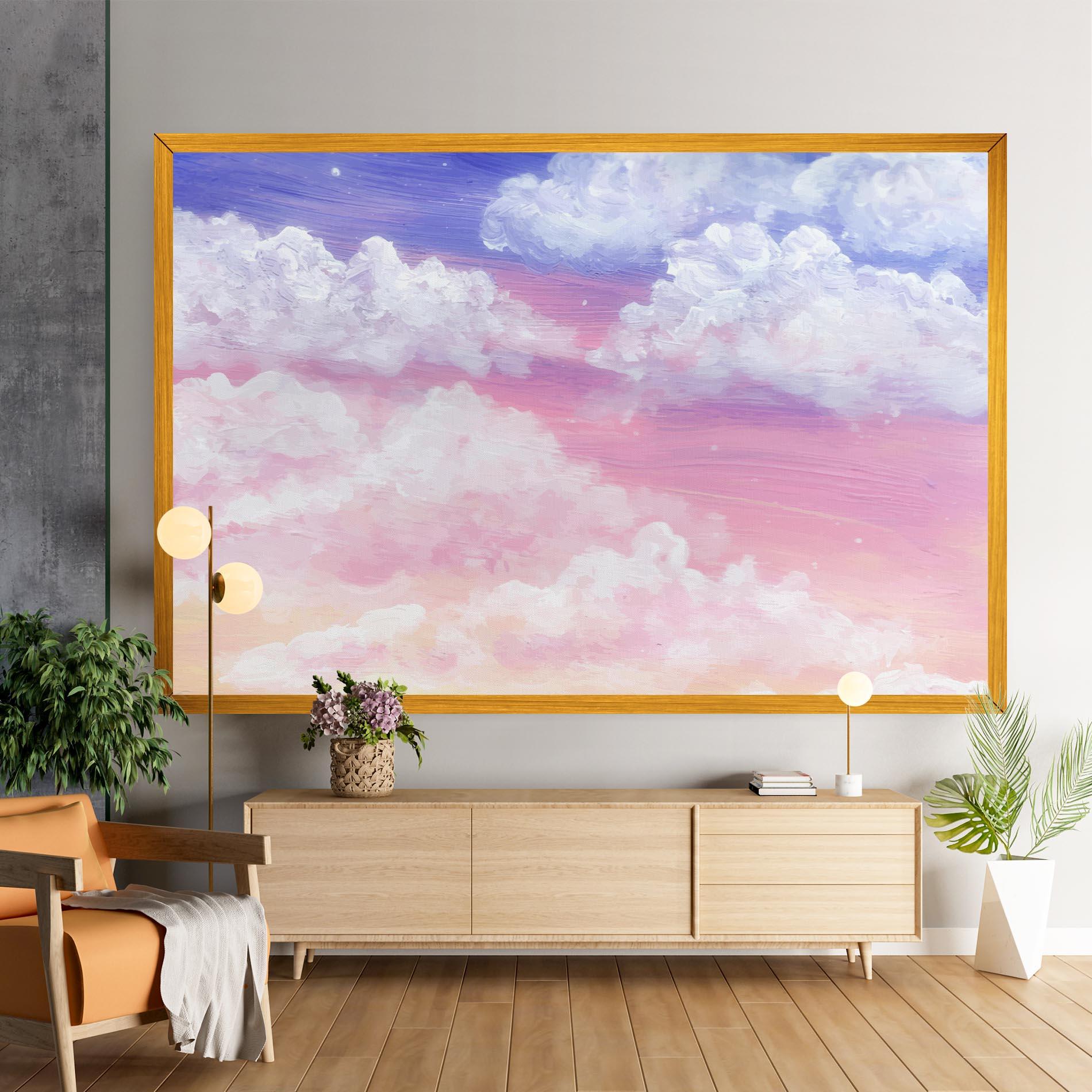 Leinwandbild Cloud Paint Texture mockup 9