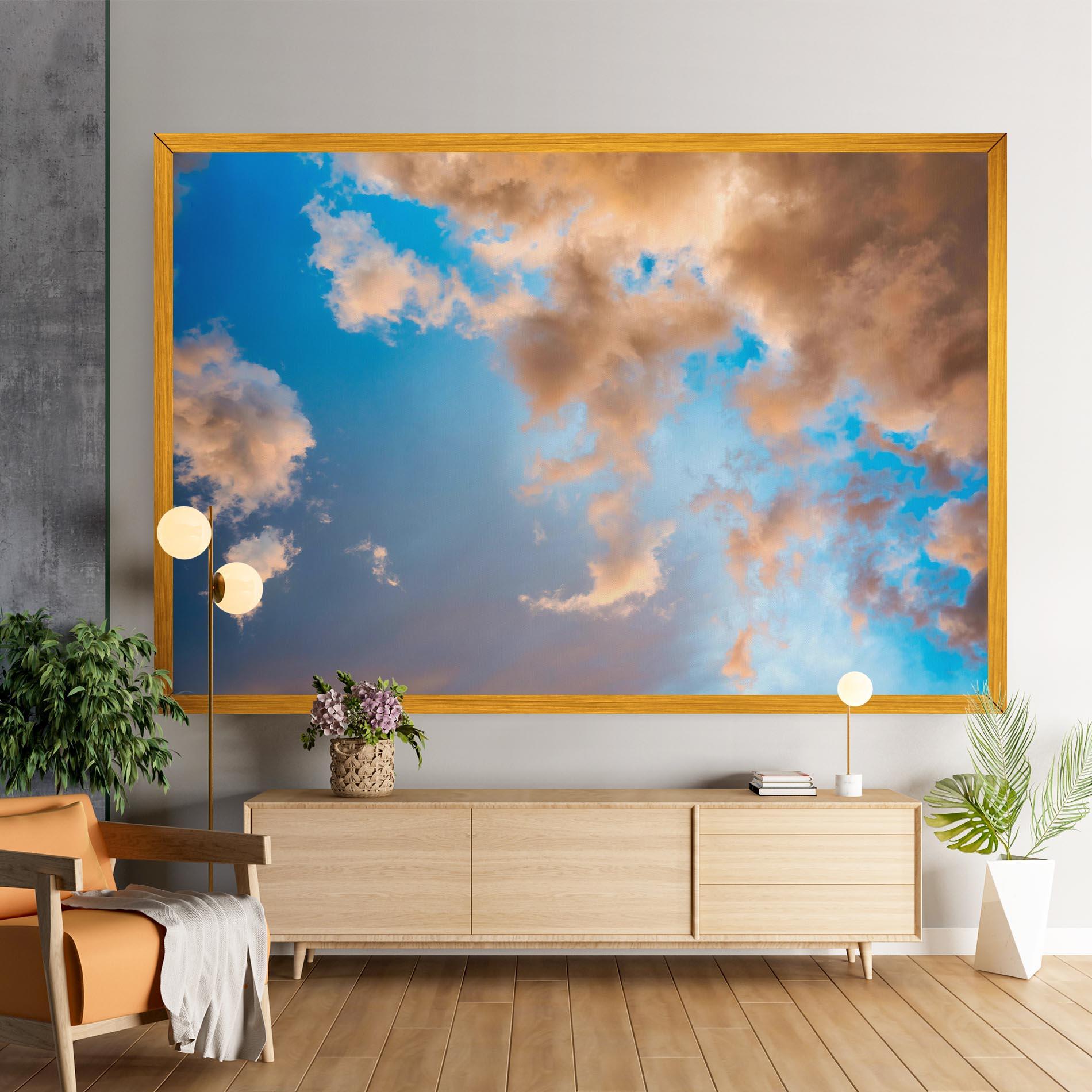 Leinwandbild Clouds Blue Sky mockup 9