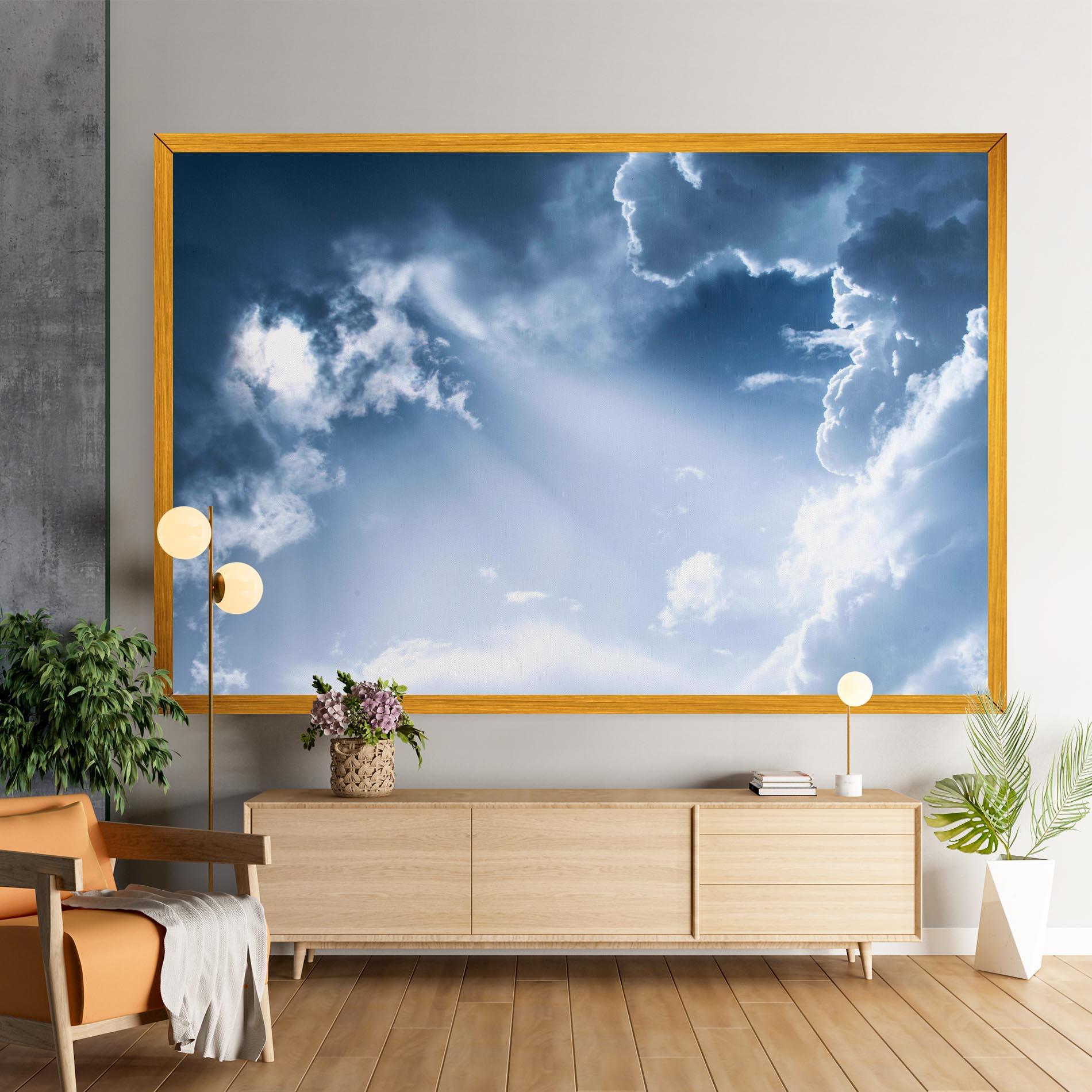 Leinwandbild Dark Blue Sky mockup 9