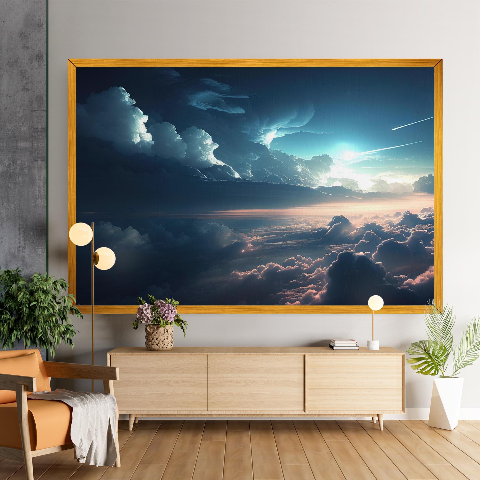 Leinwandbild Dark Clouds mockup 9