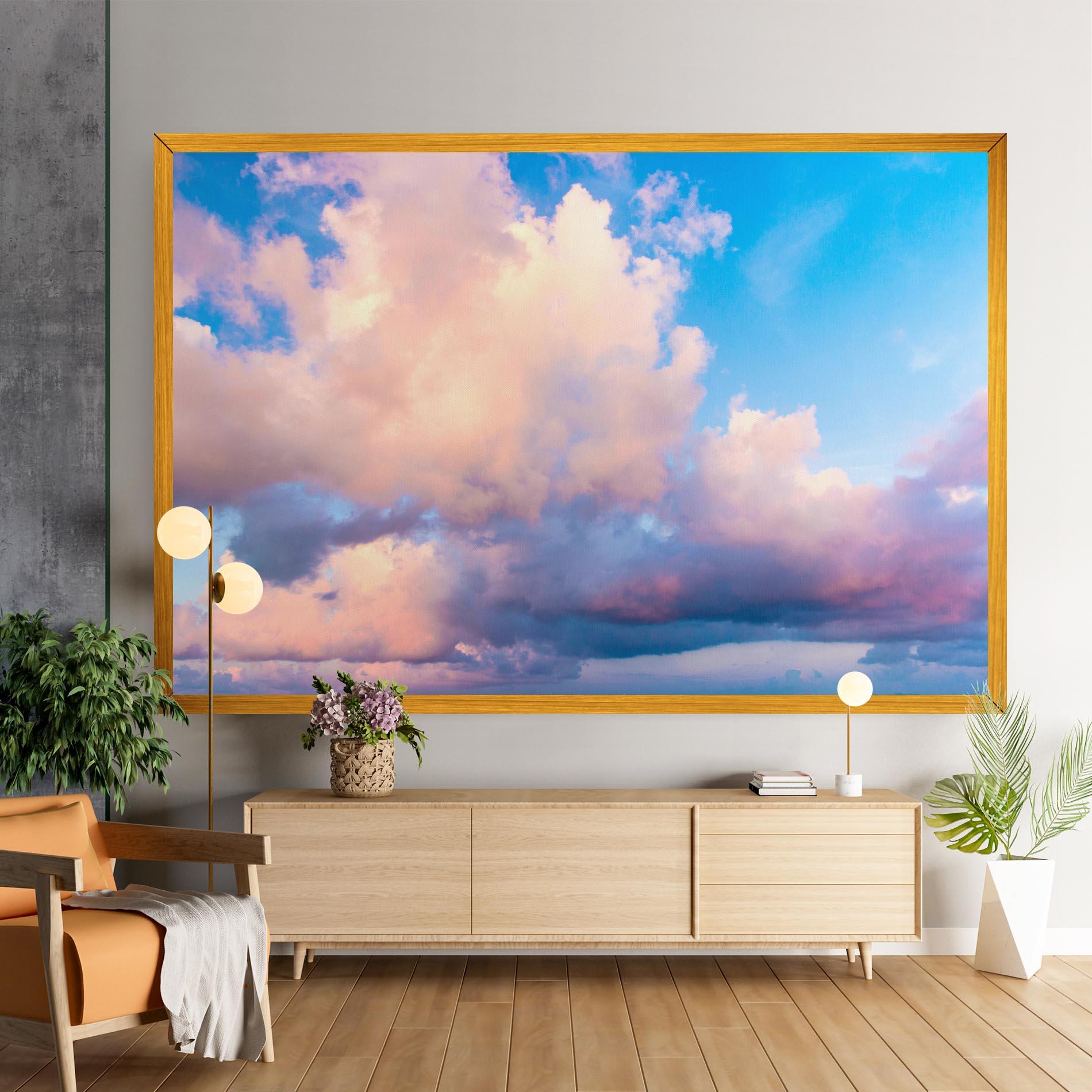 Leinwandbild Dreamy Pink Clouds mockup 9