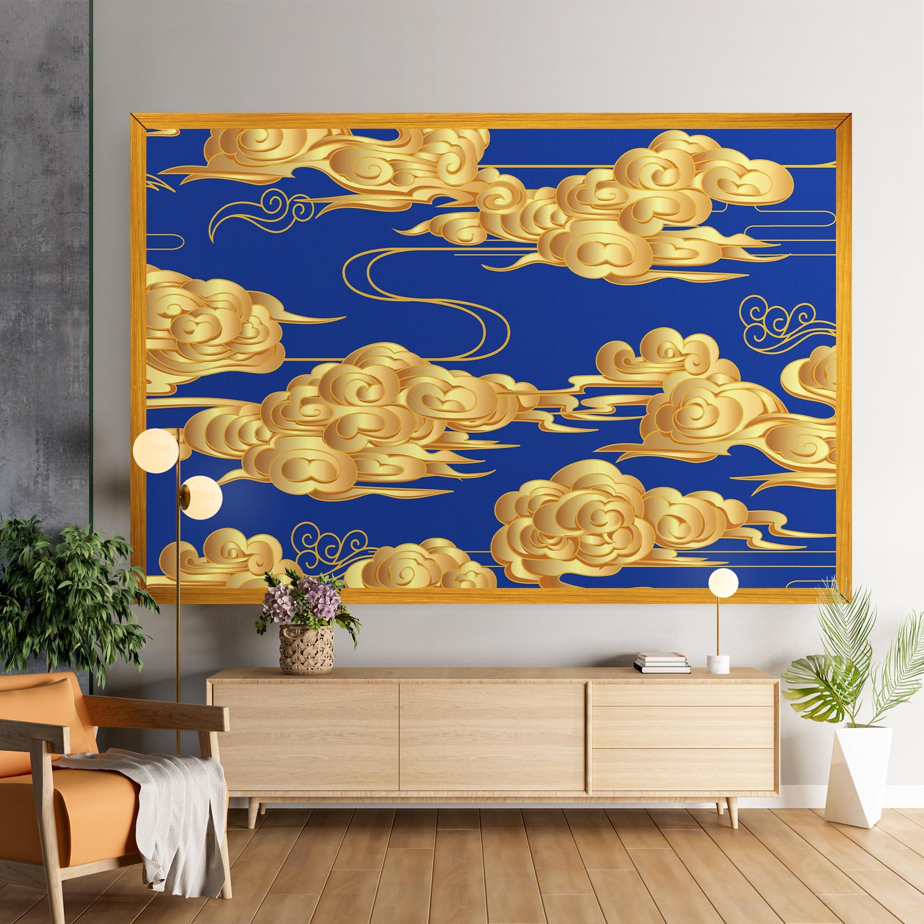 Leinwandbild Gold Clouds mockup 9