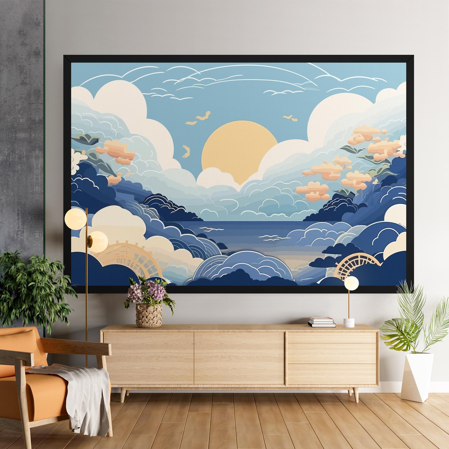 Leinwandbild Big White Clouds mockup 9