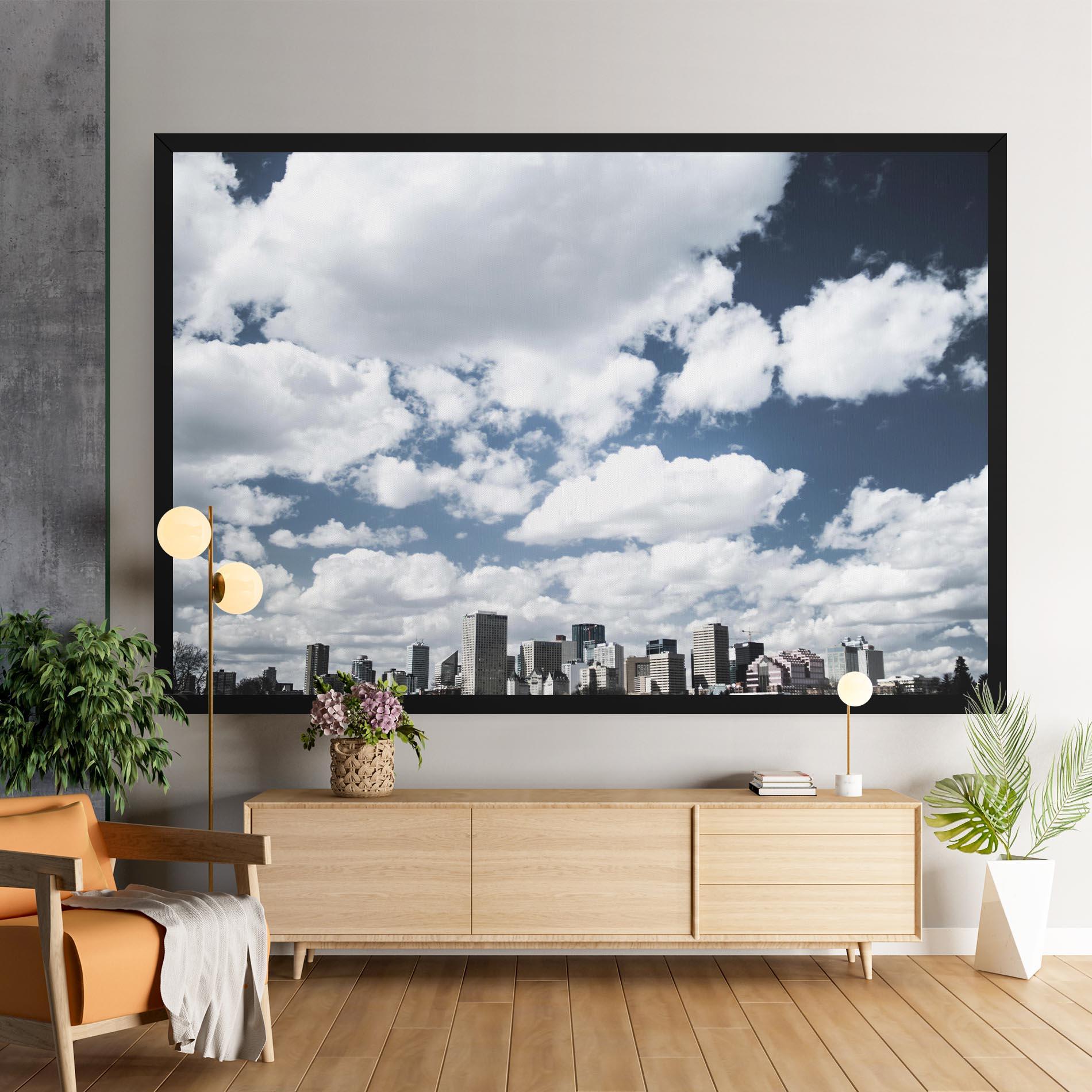 Leinwandbild Clouds Over City mockup 9