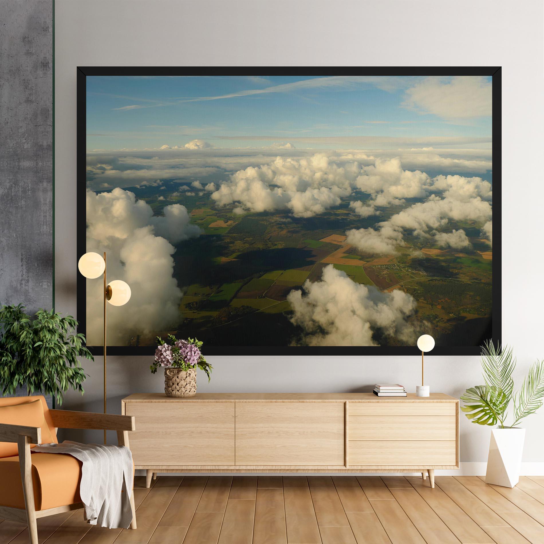 Leinwandbild Clouds View From Plane mockup 9