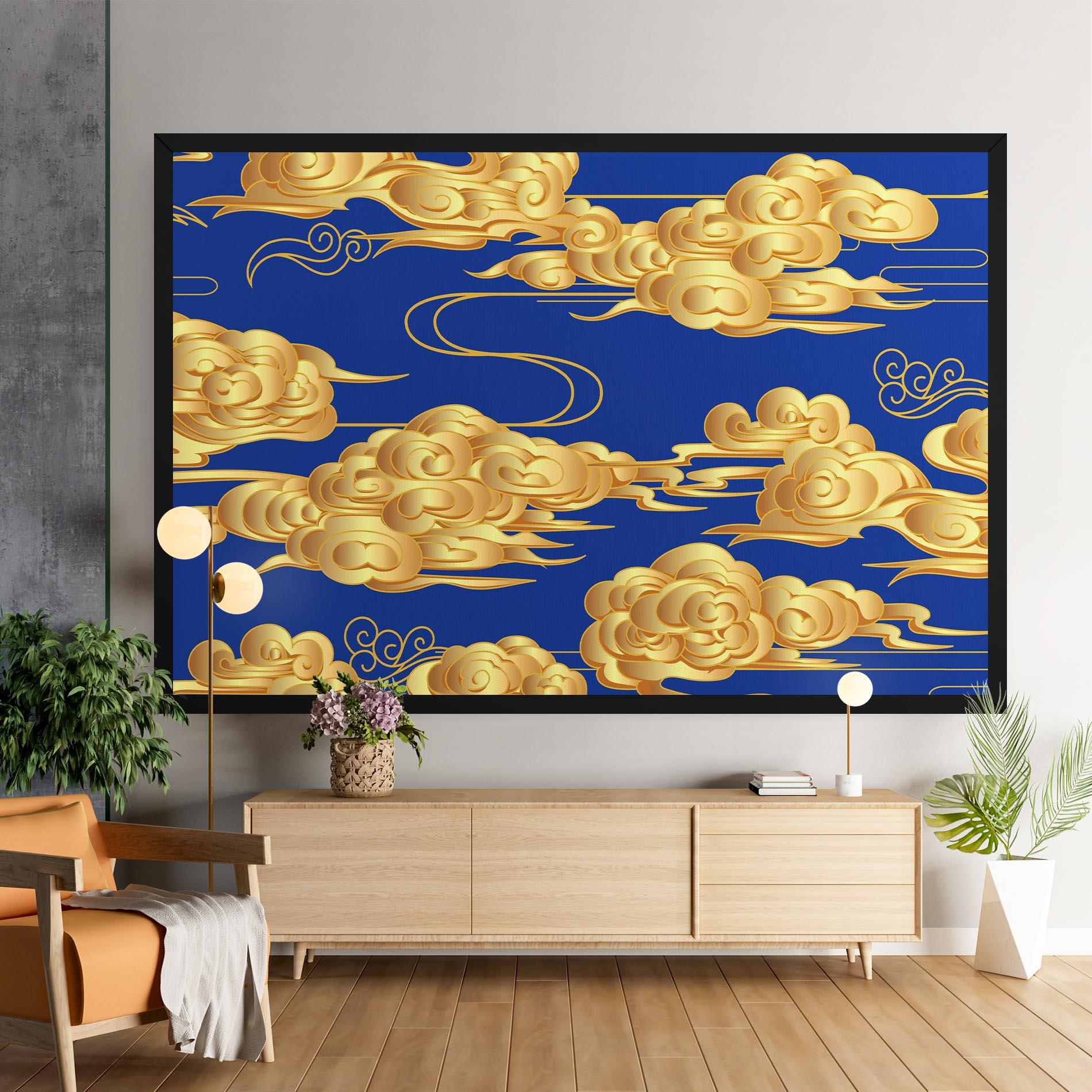 Leinwandbild Gold Clouds mockup 9