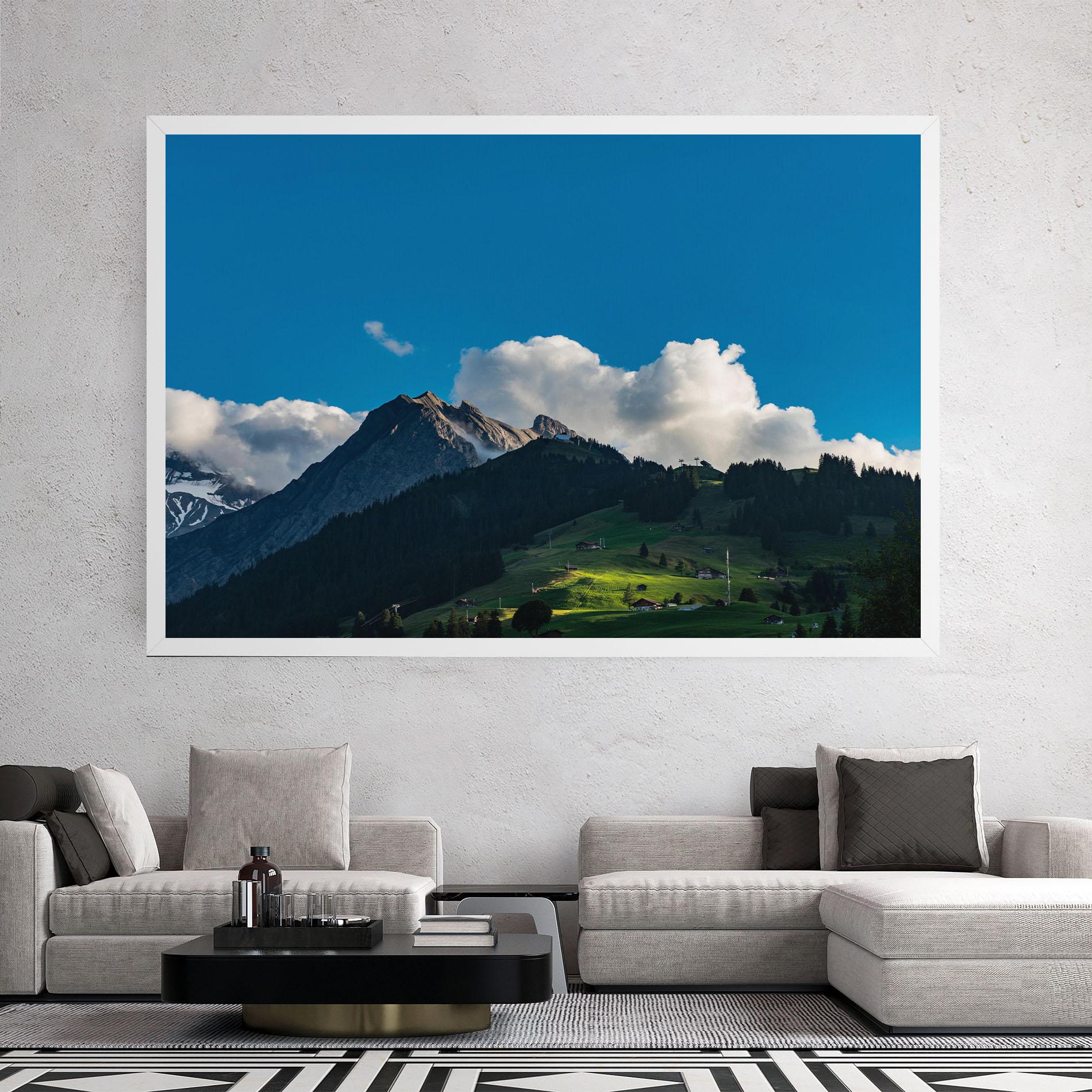 Leinwandbild Beautiful Mountain Cloud View mockup 2