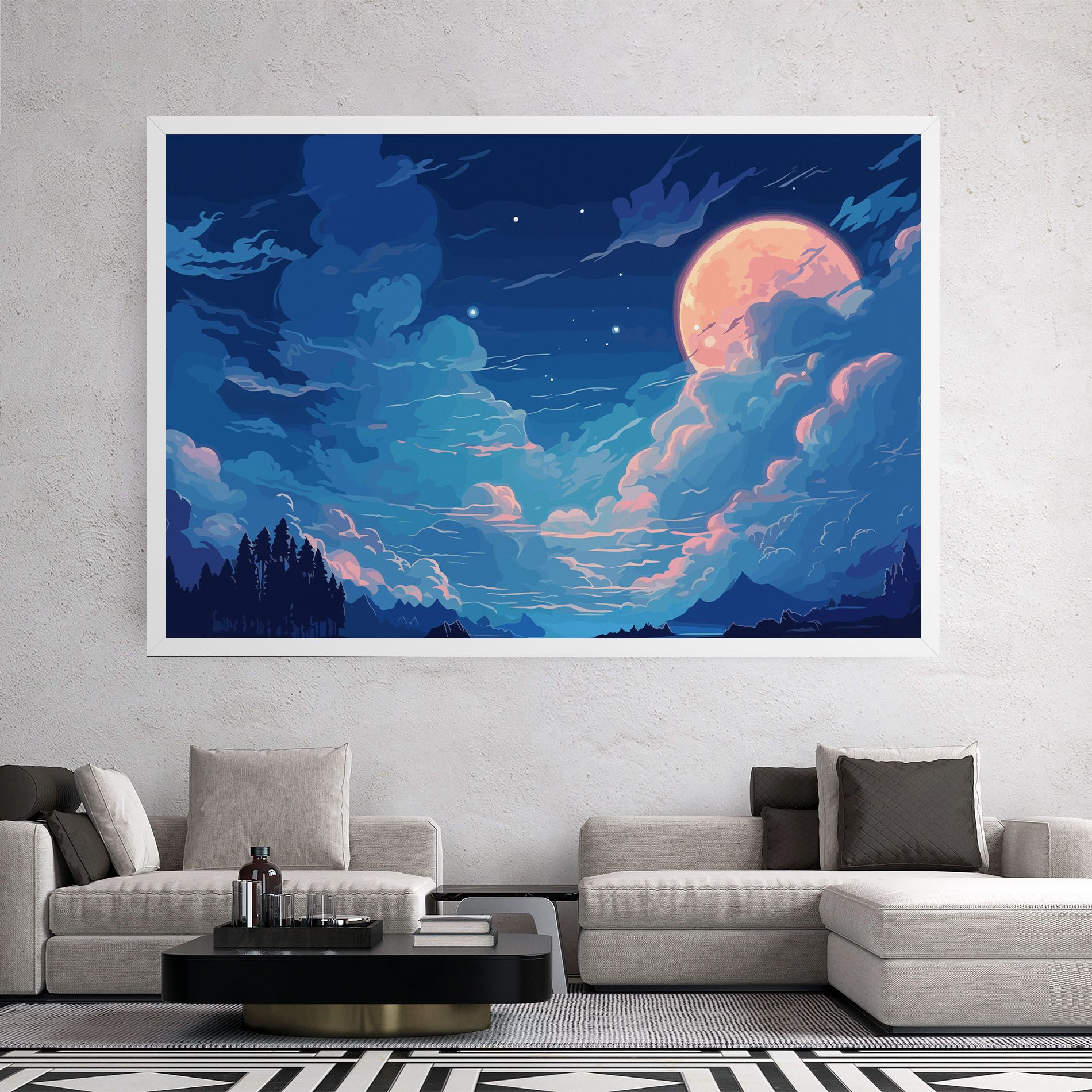 Blue Cloud Moon mockup 2