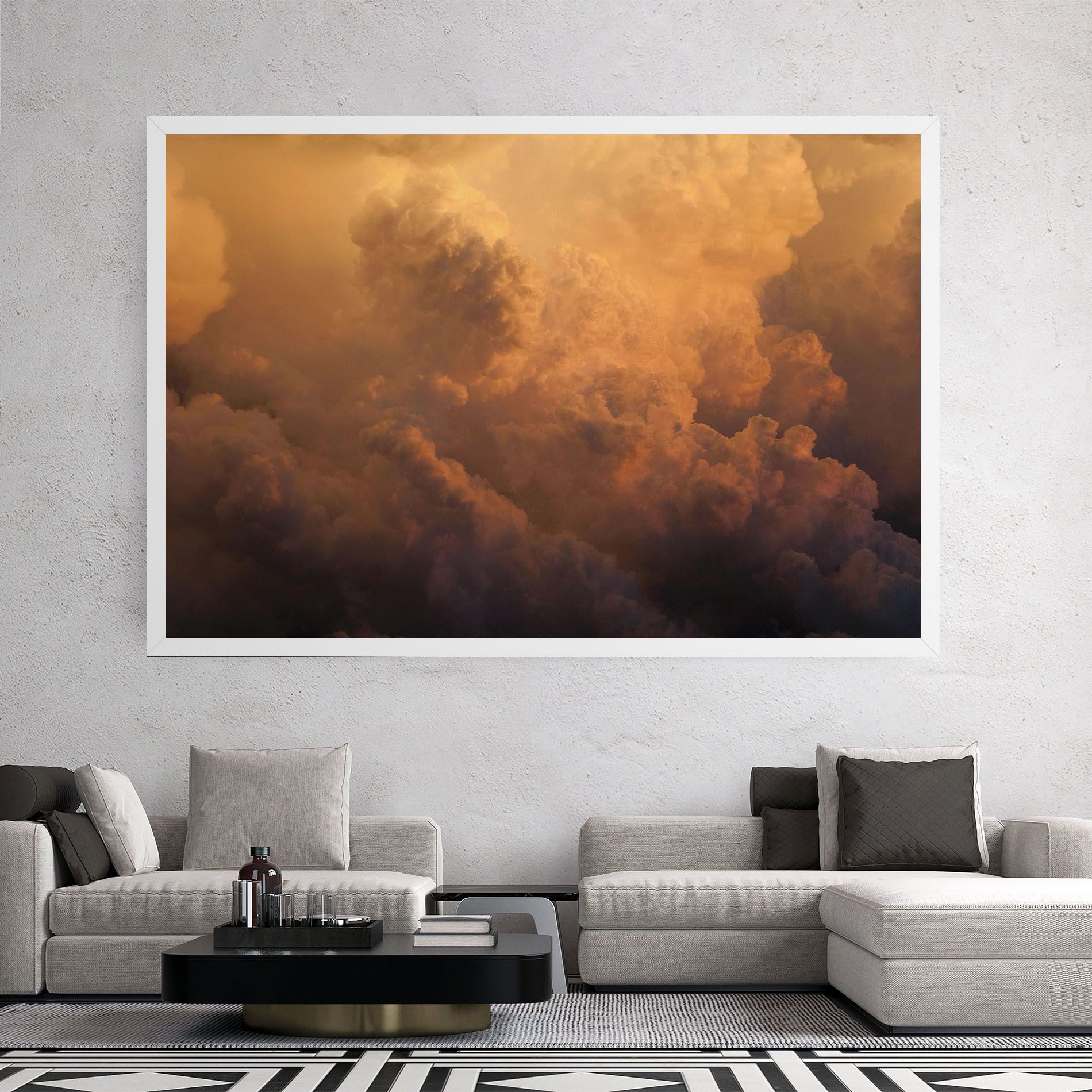Brown Orange Clouds mockup 2