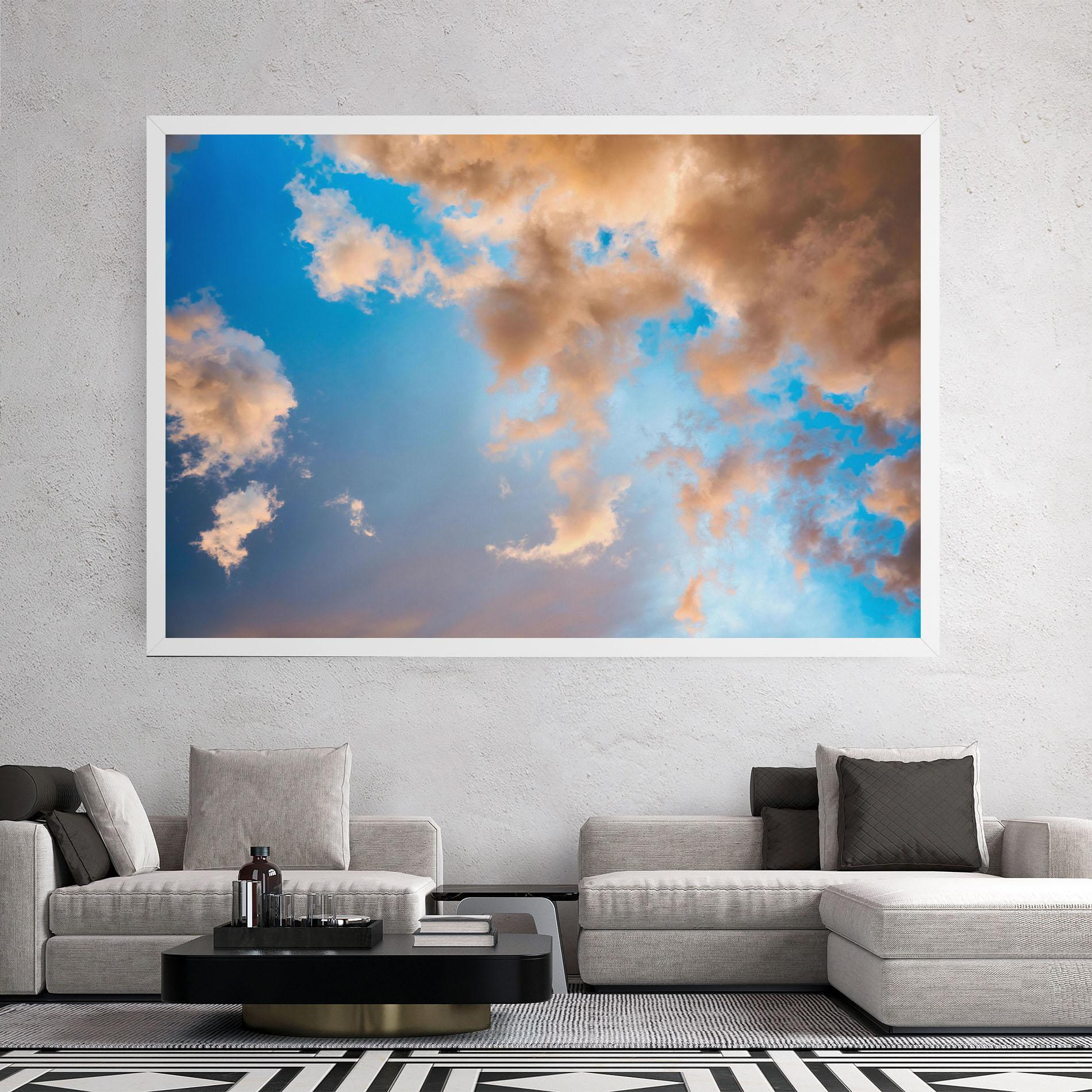 Leinwandbild Clouds Blue Sky mockup 2