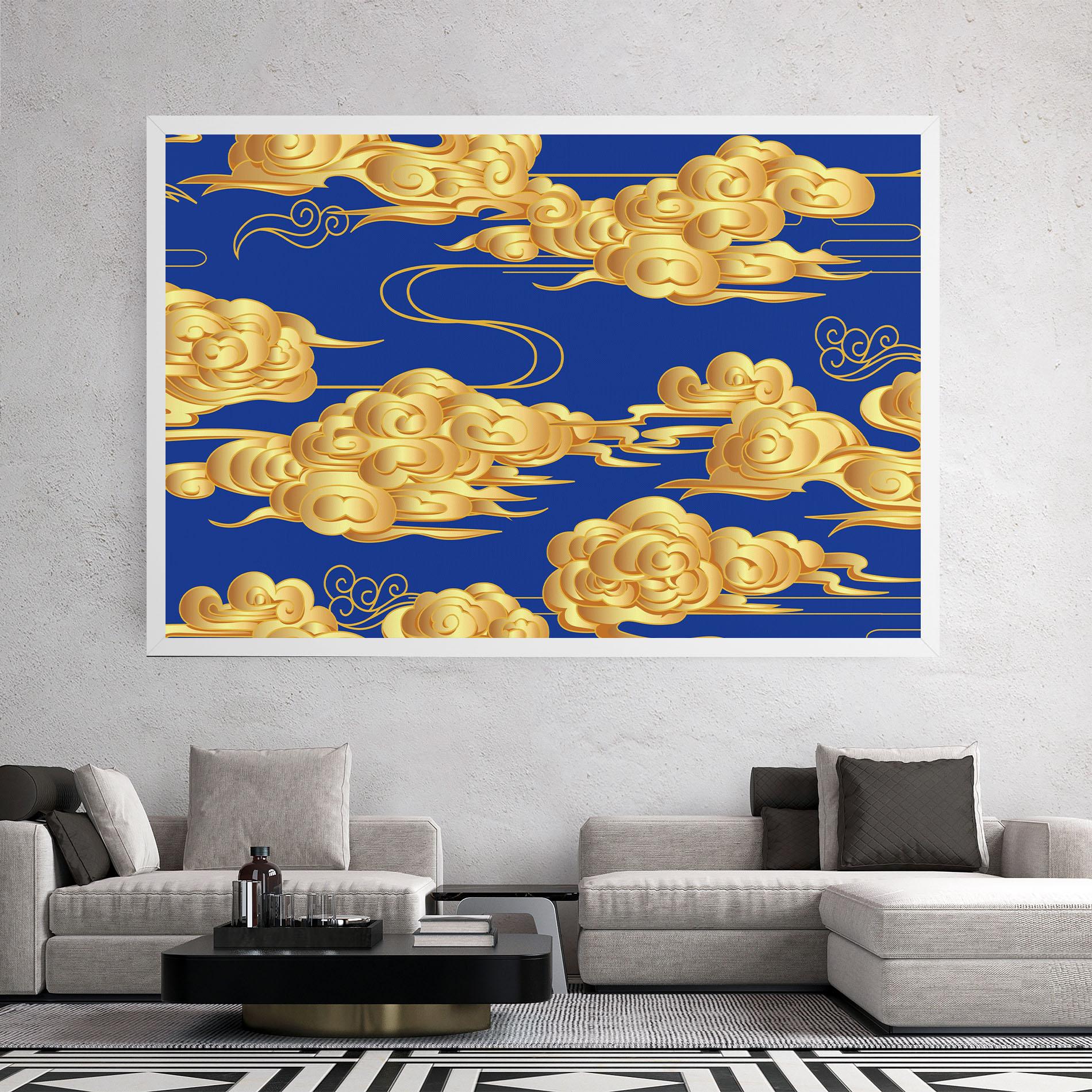 Leinwandbild Gold Clouds mockup 2