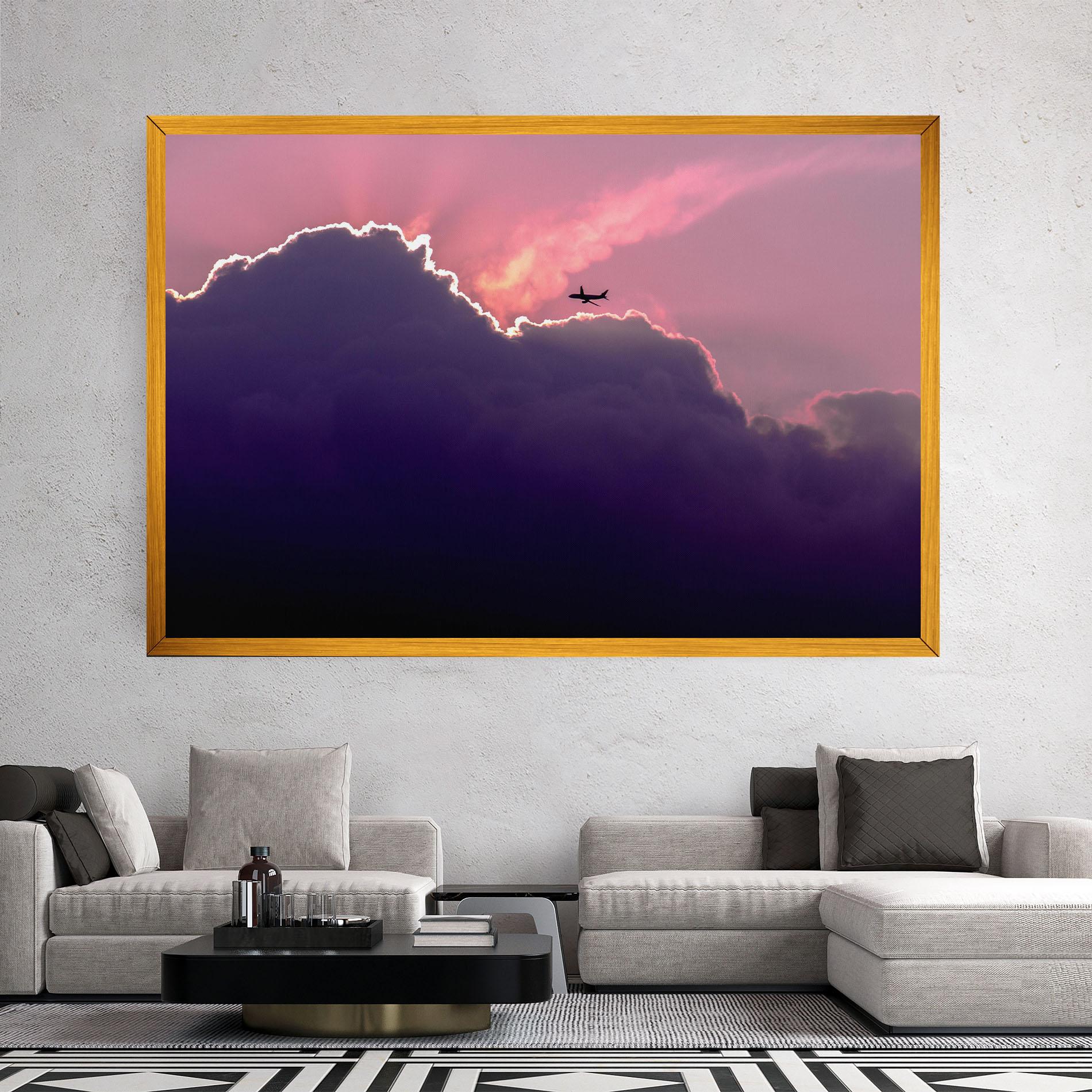 Leinwandbild Big Purple Cloud mockup 2