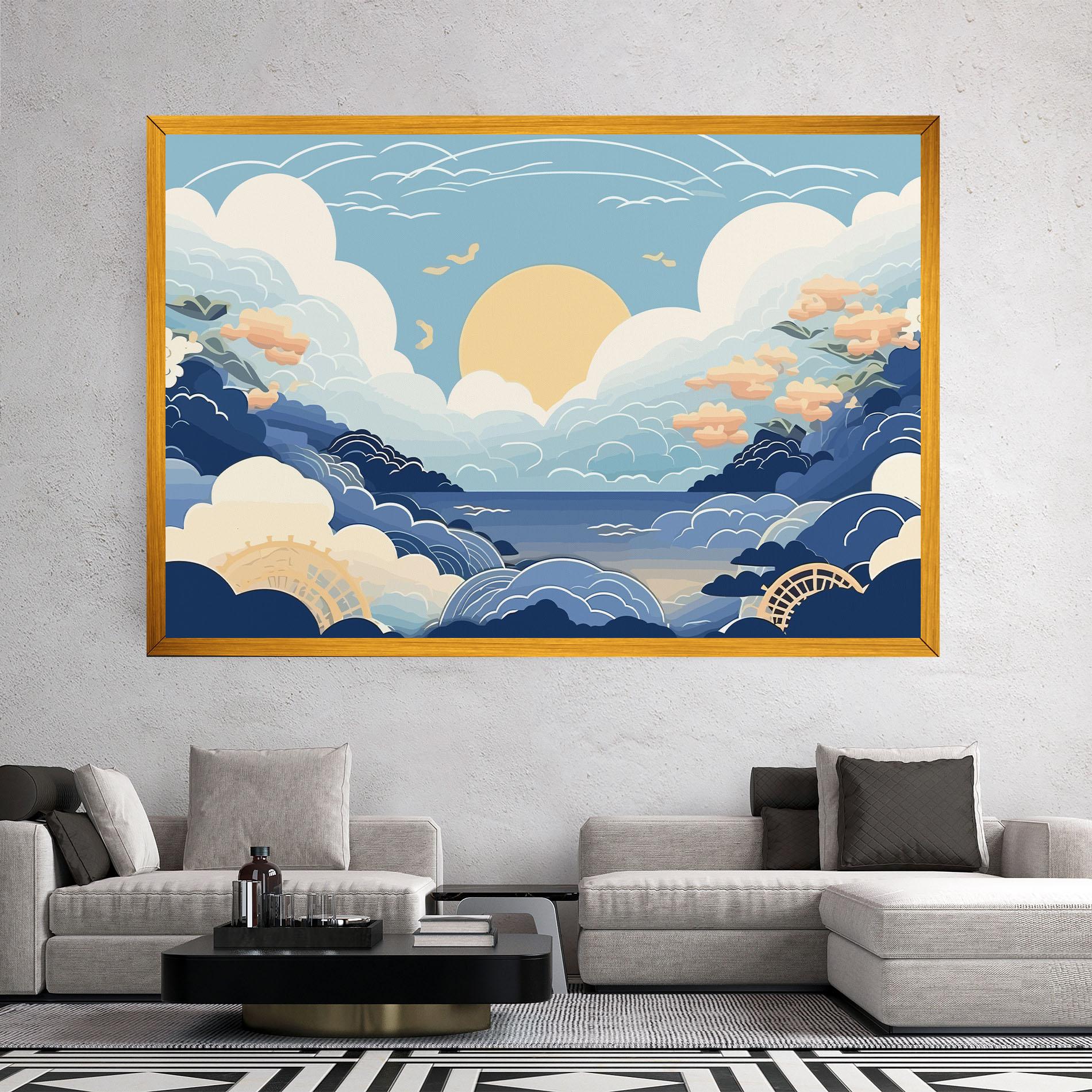 Leinwandbild Big White Clouds mockup 2
