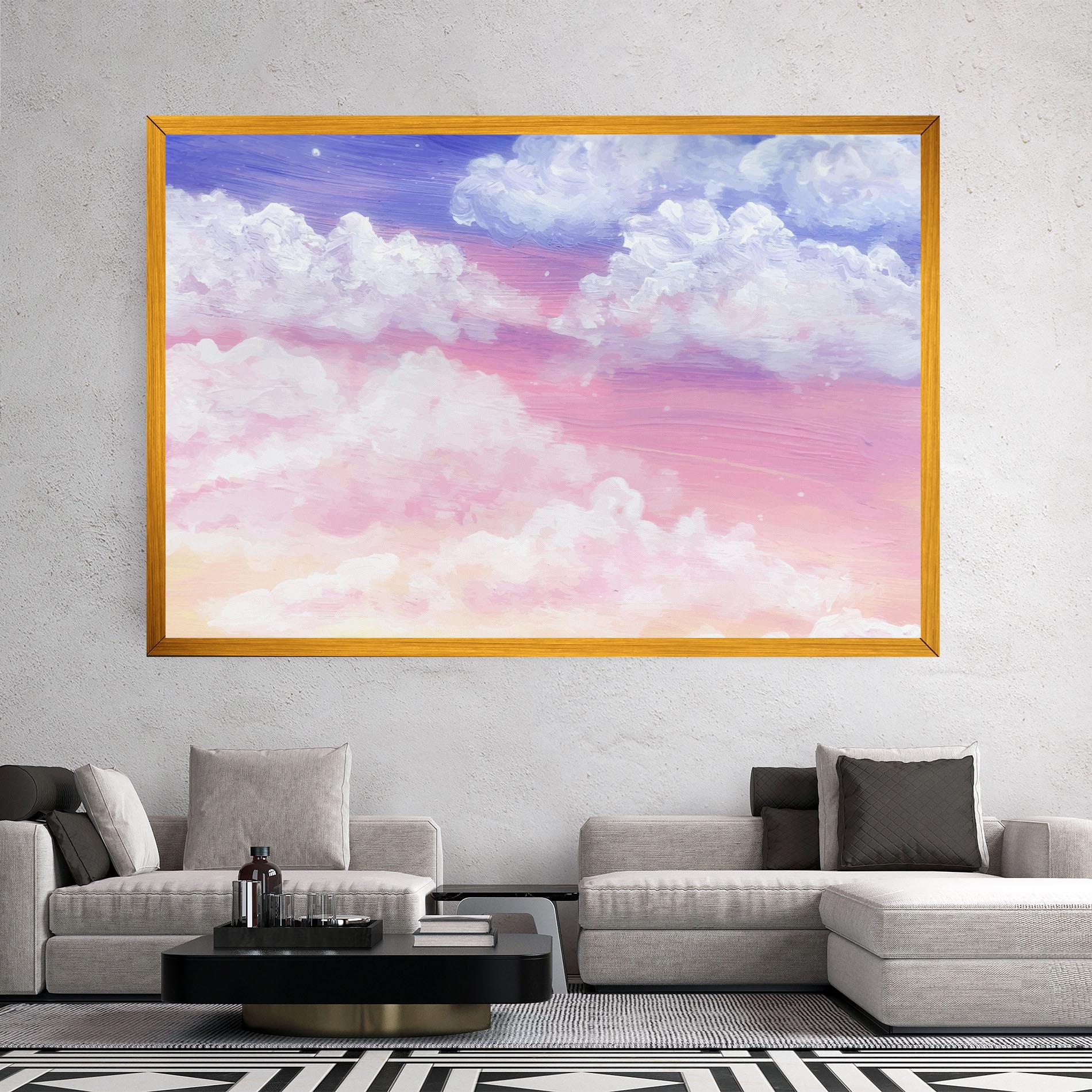 Leinwandbild Cloud Paint Texture mockup 2