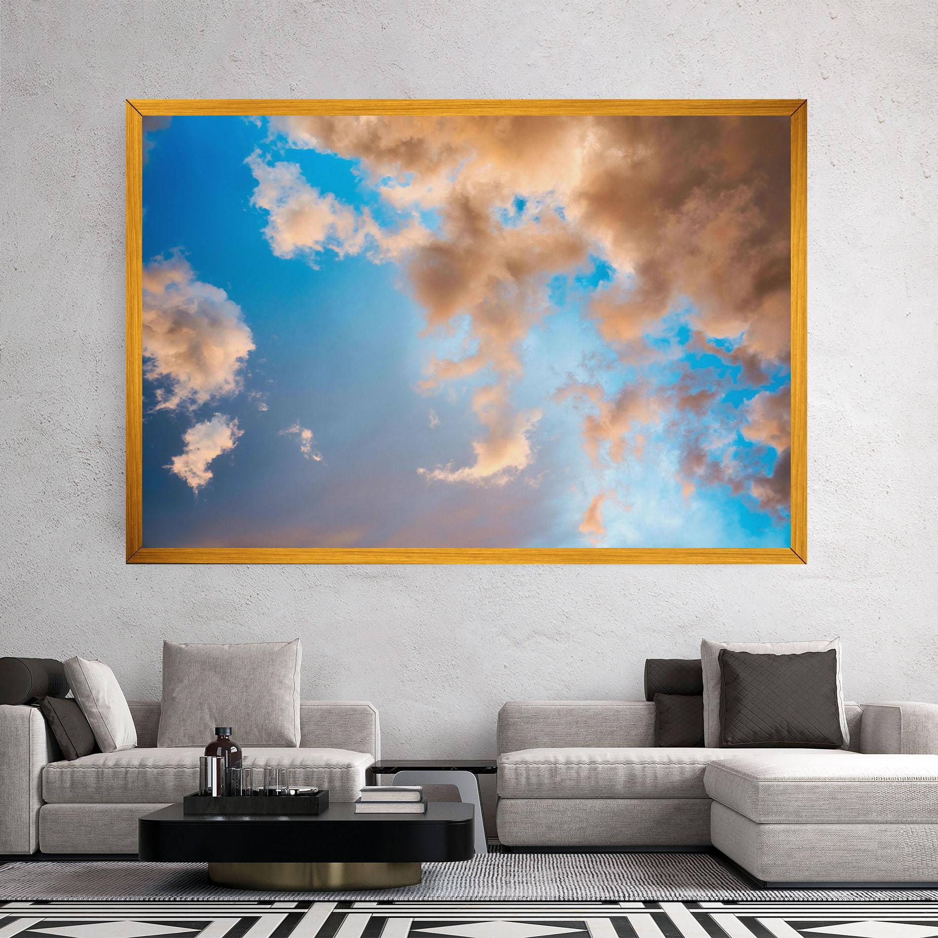 Leinwandbild Clouds Blue Sky mockup 2