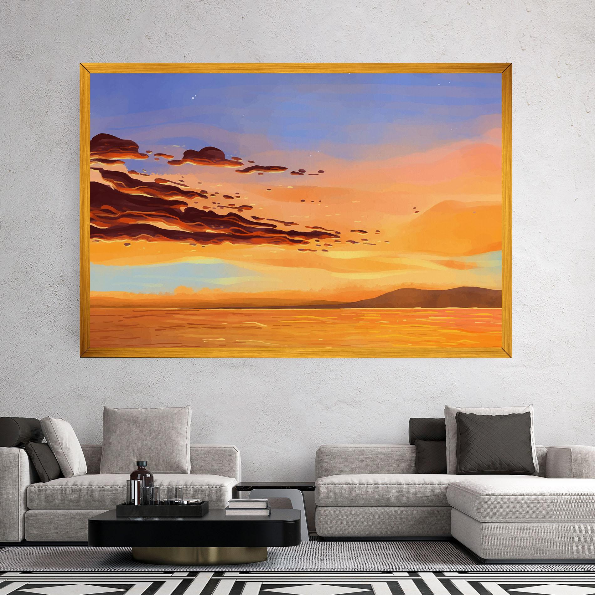 Leinwandbild Dark Cloud Sunset mockup 2