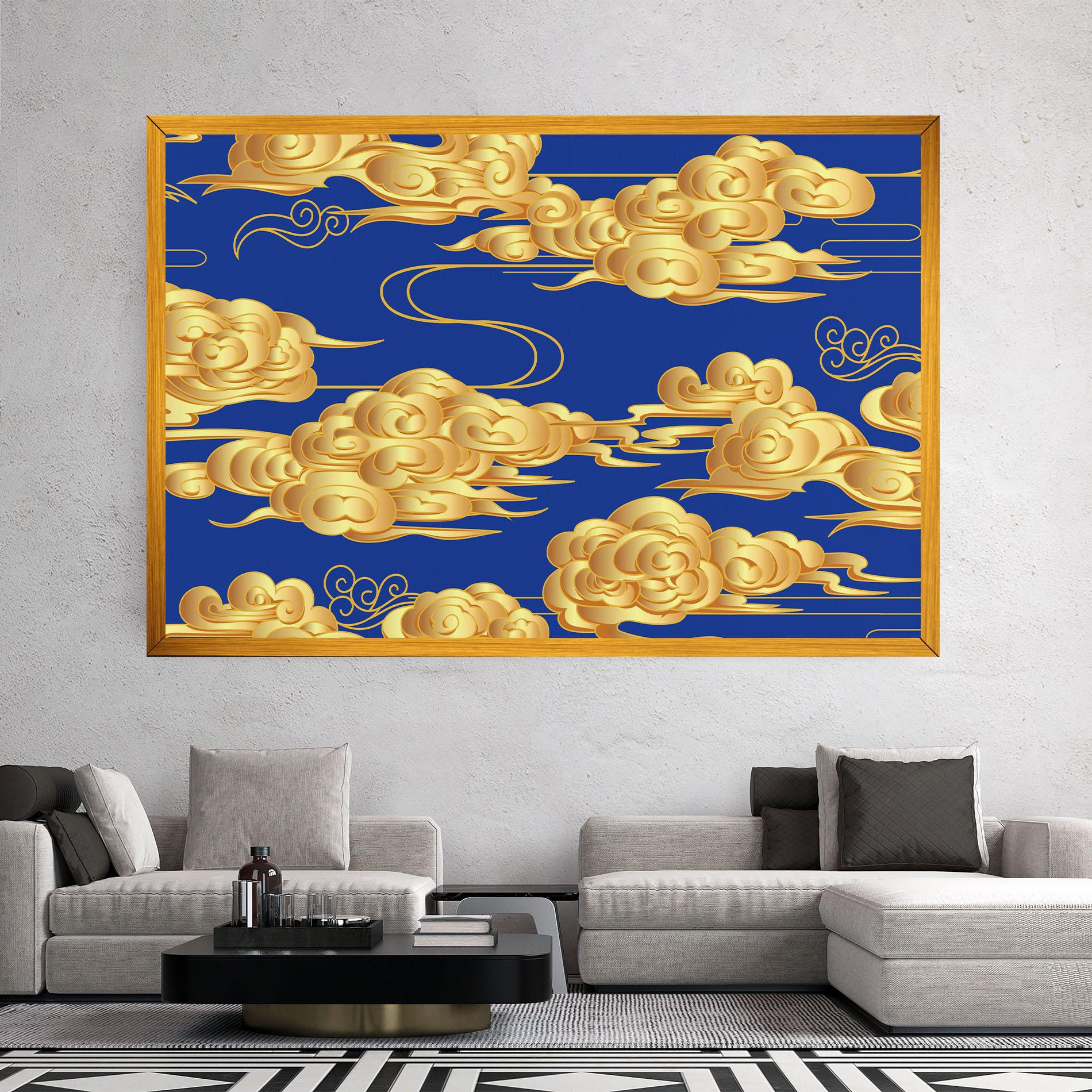 Leinwandbild Gold Clouds mockup 2