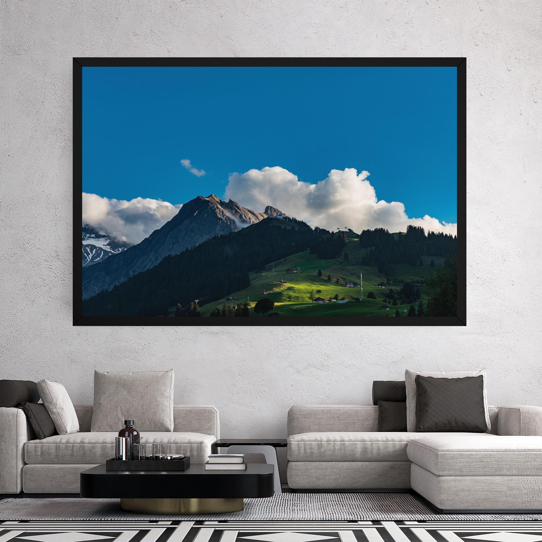 Leinwandbild Beautiful Mountain Cloud View mockup 2