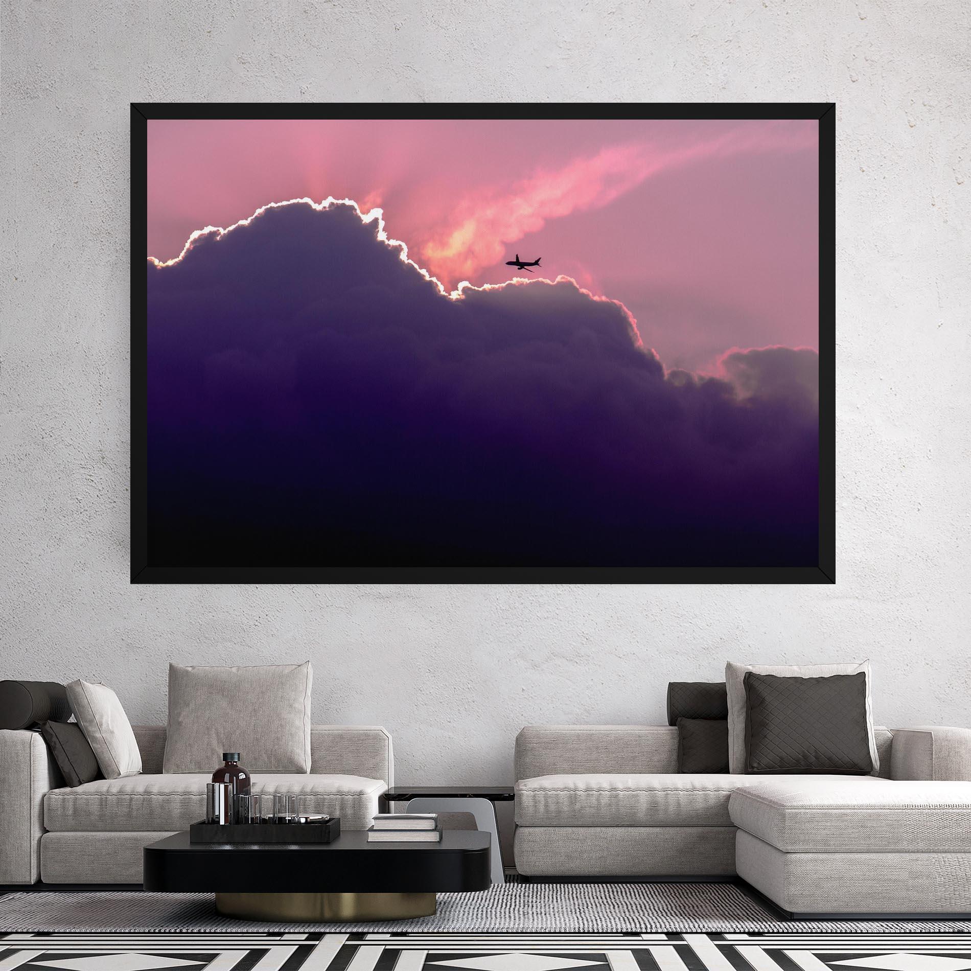 Leinwandbild Big Purple Cloud mockup 2