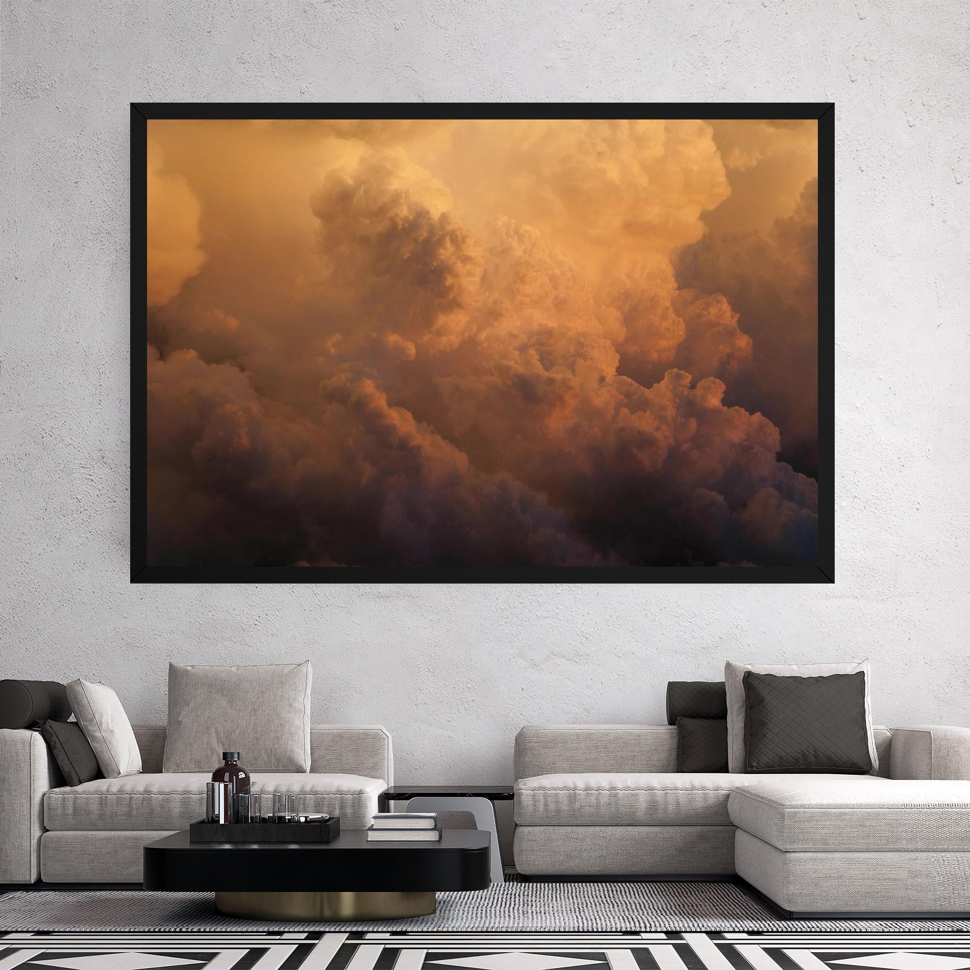 Leinwandbild Brown Orange Clouds mockup 2