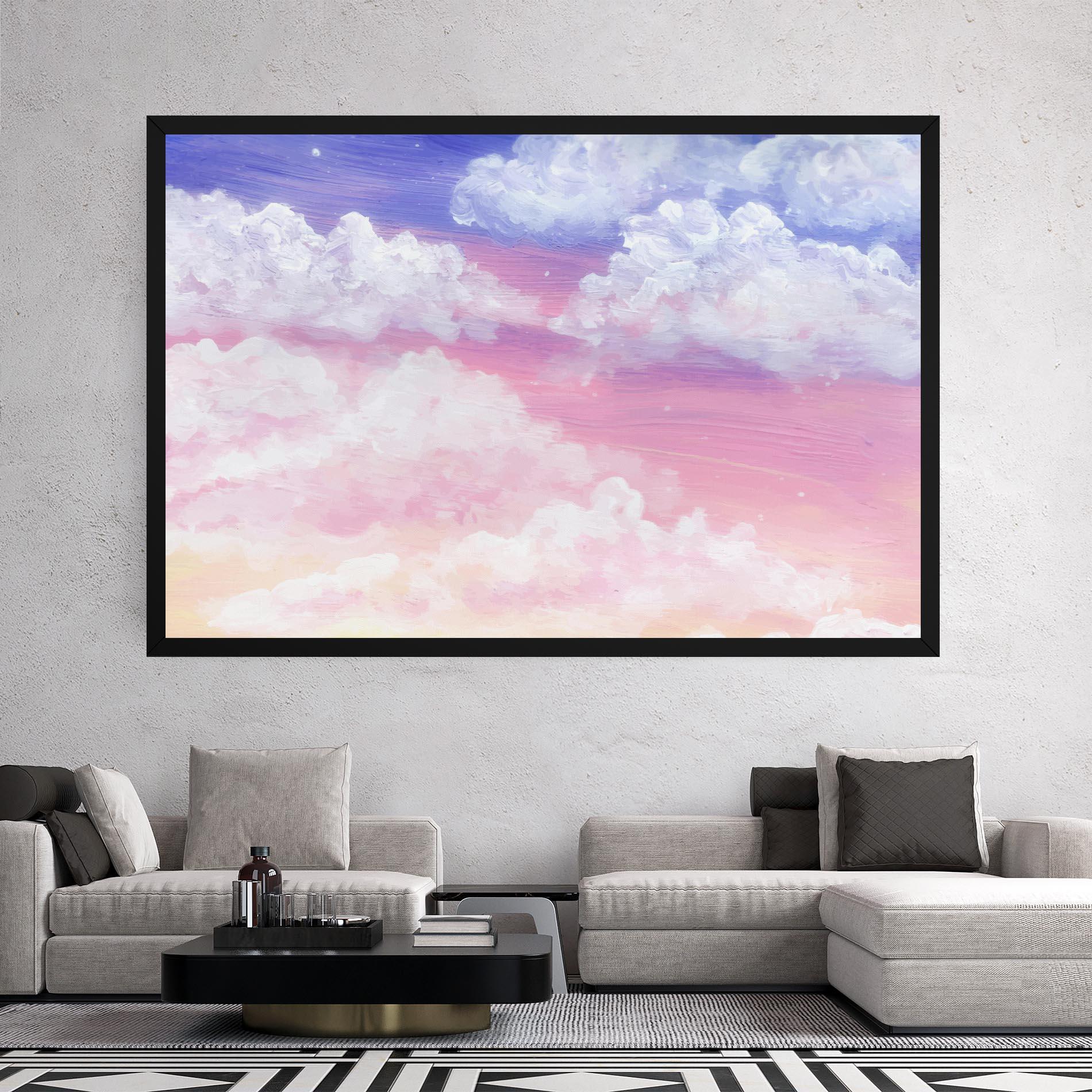 Leinwandbild Cloud Paint Texture mockup 2