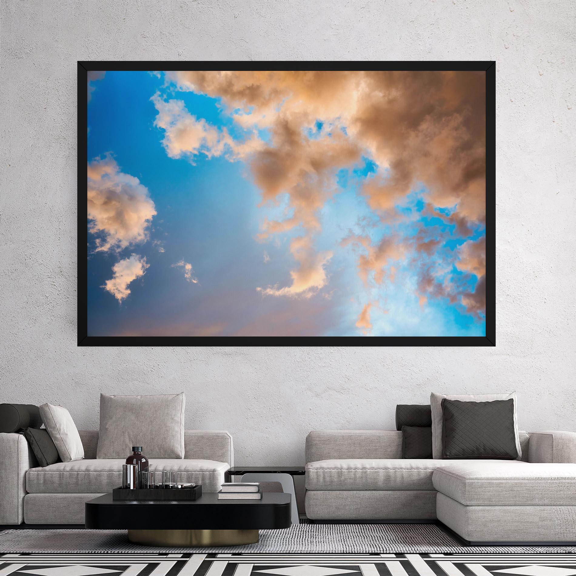 Leinwandbild Clouds Blue Sky mockup 2