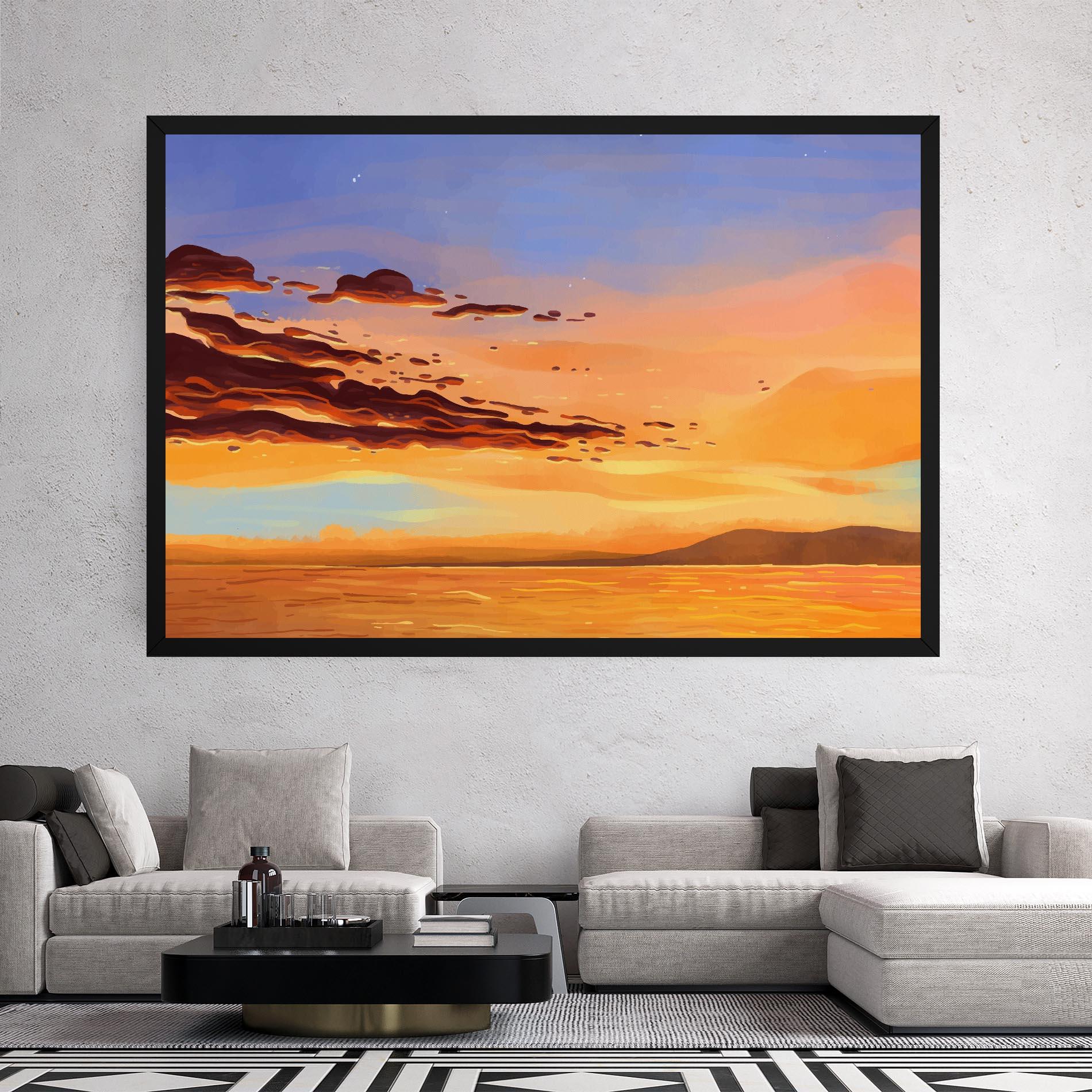 Leinwandbild Dark Cloud Sunset mockup 2