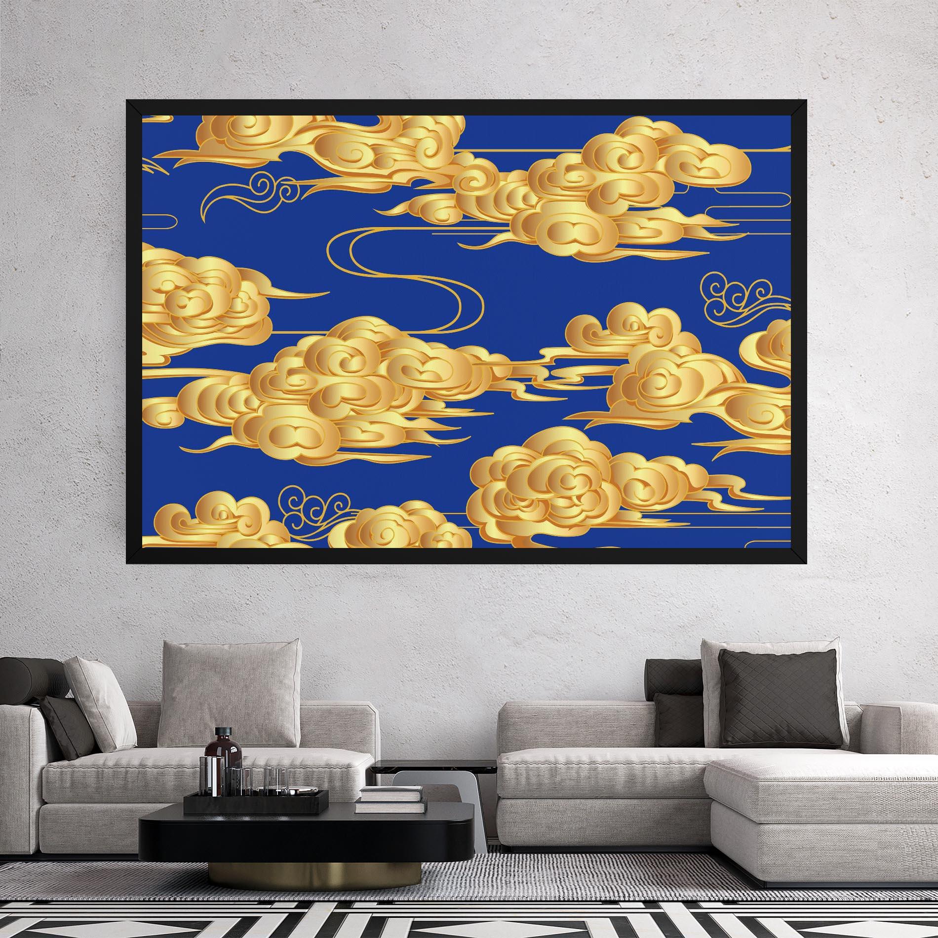 Leinwandbild Gold Clouds mockup 2