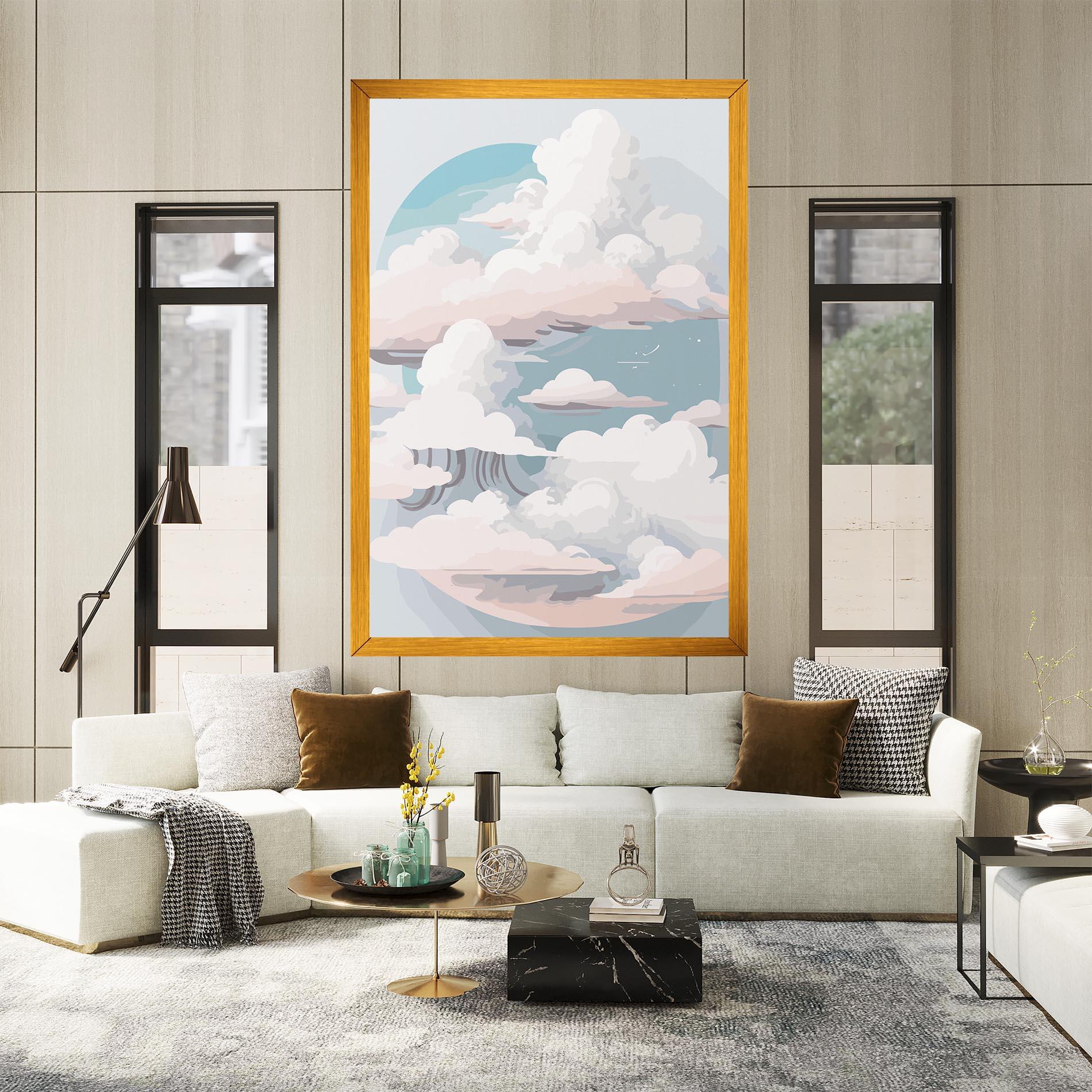 Leinwandbild Cloud White Art mockup 2