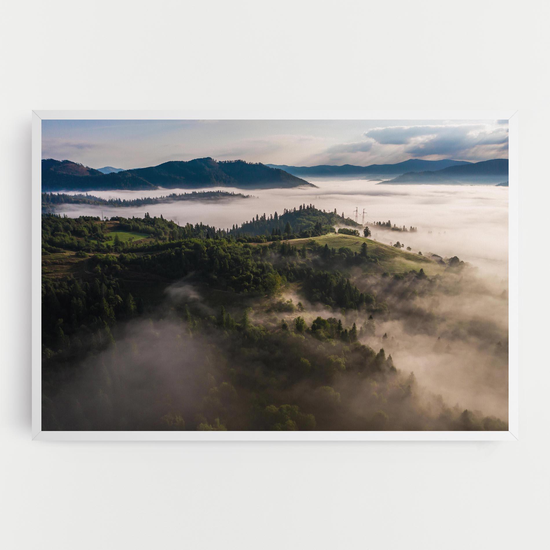 Leinwandbild Foggy Forest View mockup 0