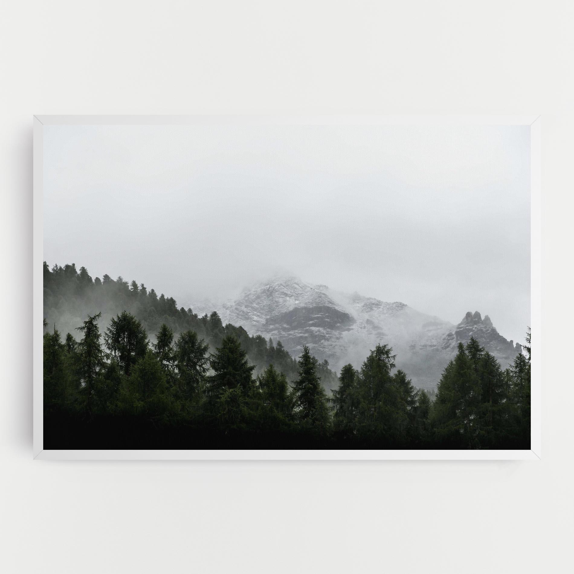 Leinwandbild Foggy Mountain Forest mockup 0
