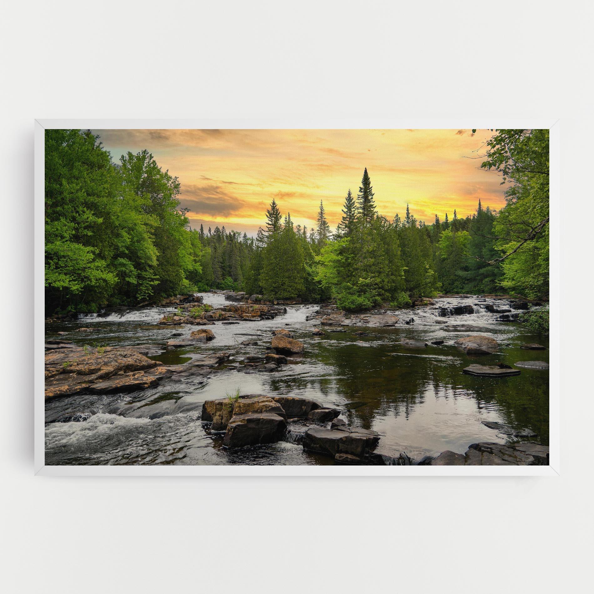 Leinwandbild Small River Forest mockup 0