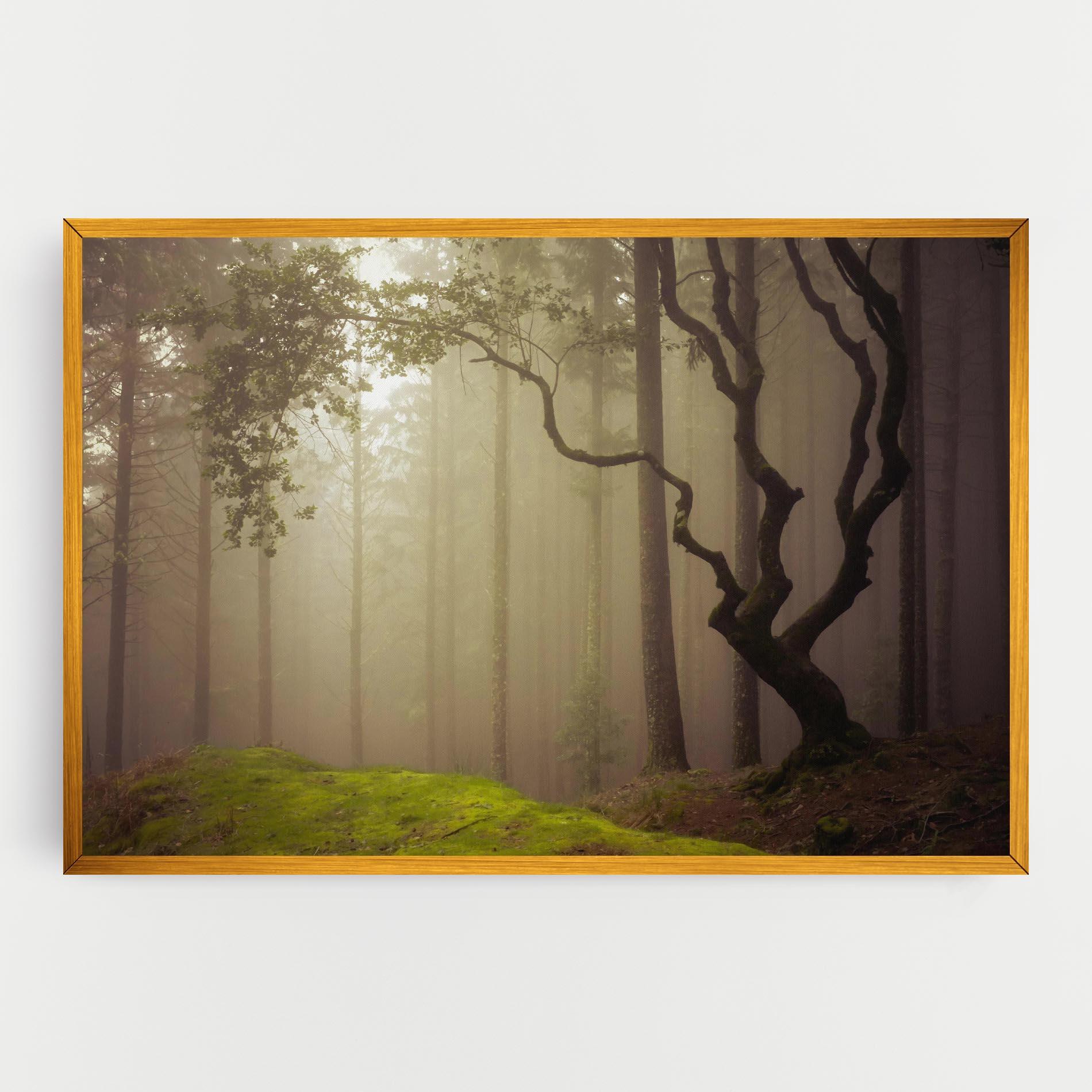 Leinwandbild Foggy Tree Art mockup 0