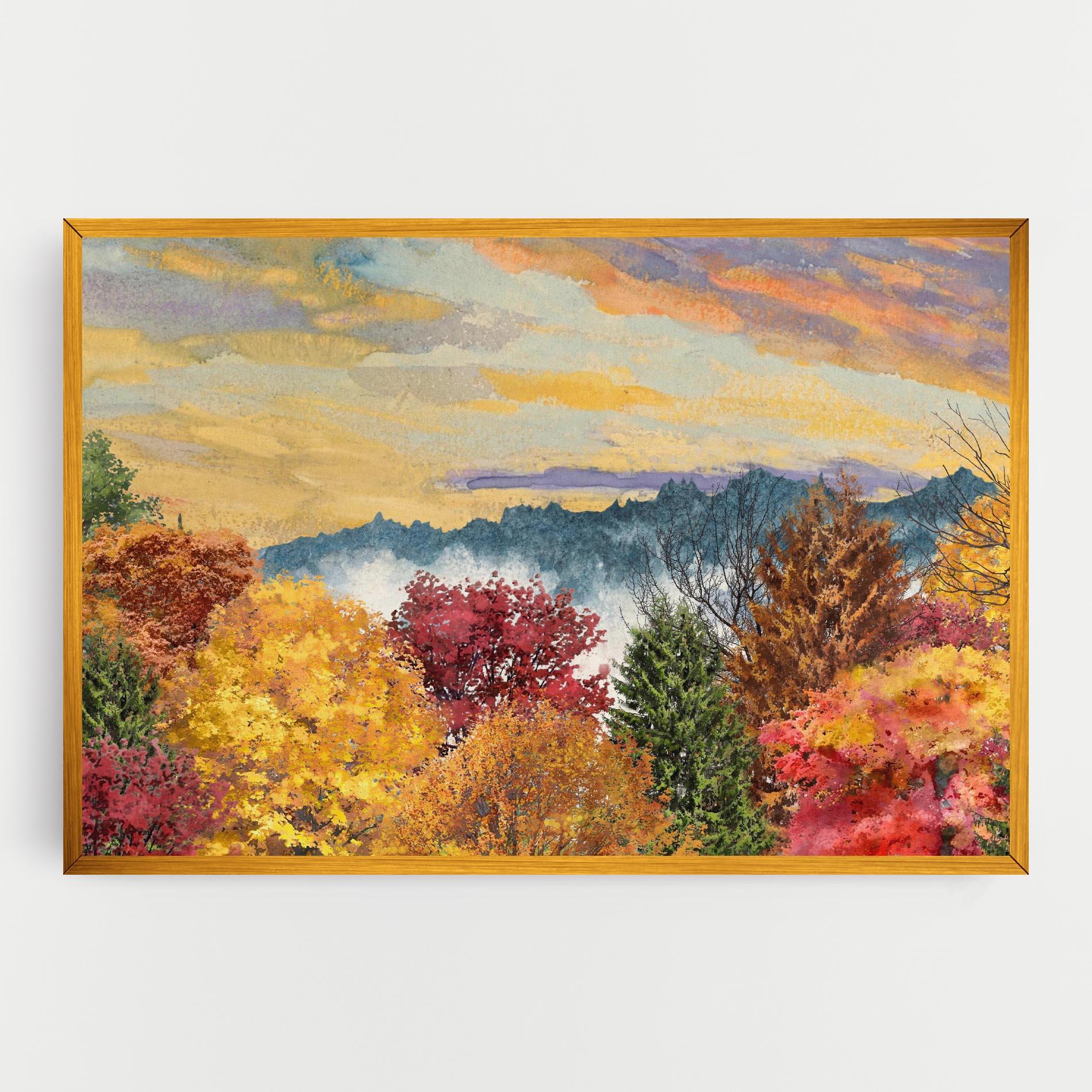 Leinwandbild Mix Color Trees mockup 0