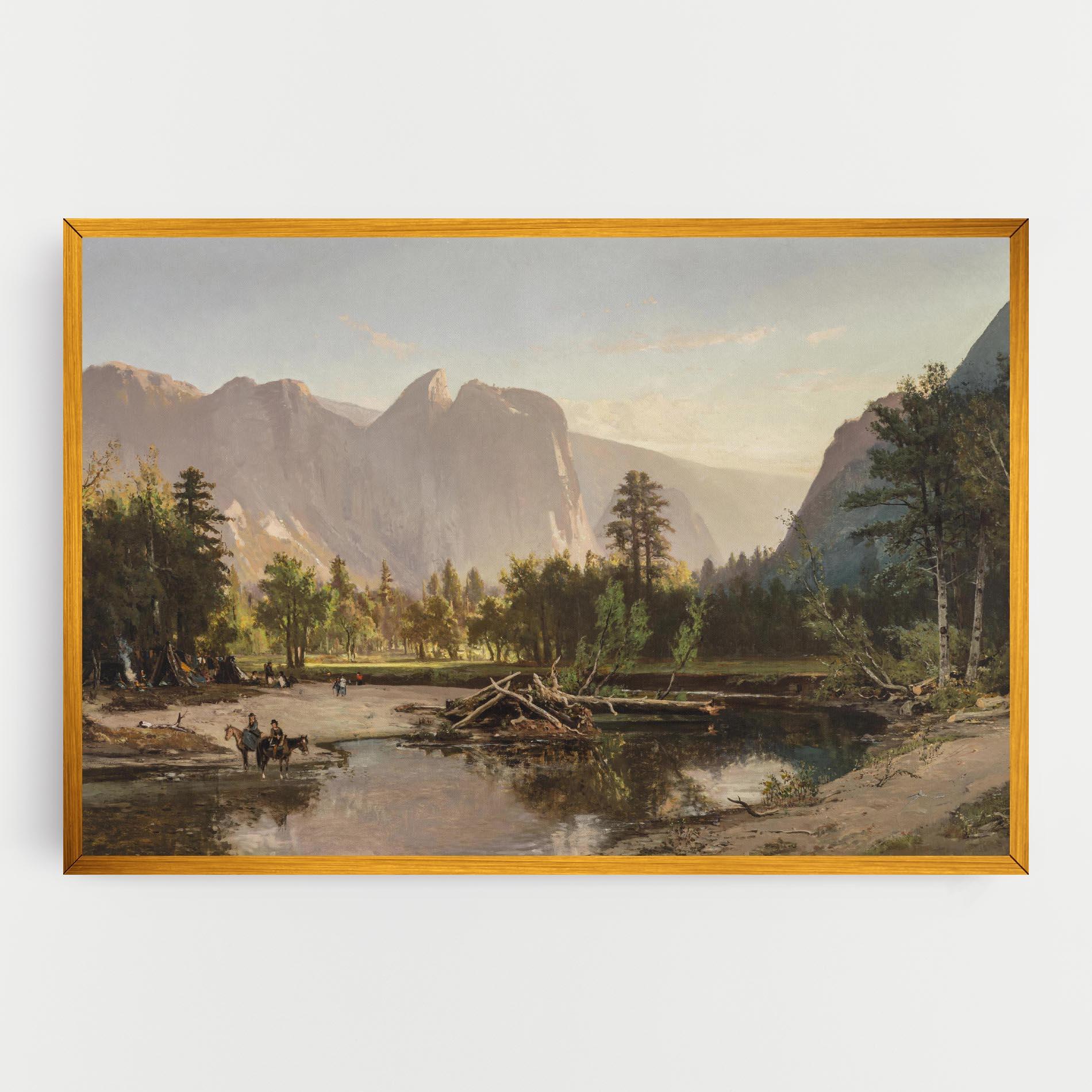 Leinwandbild Small Lake Forest mockup 0