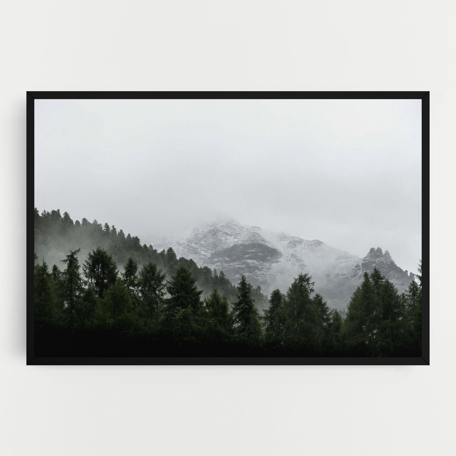 Leinwandbild Foggy Mountain Forest mockup 0