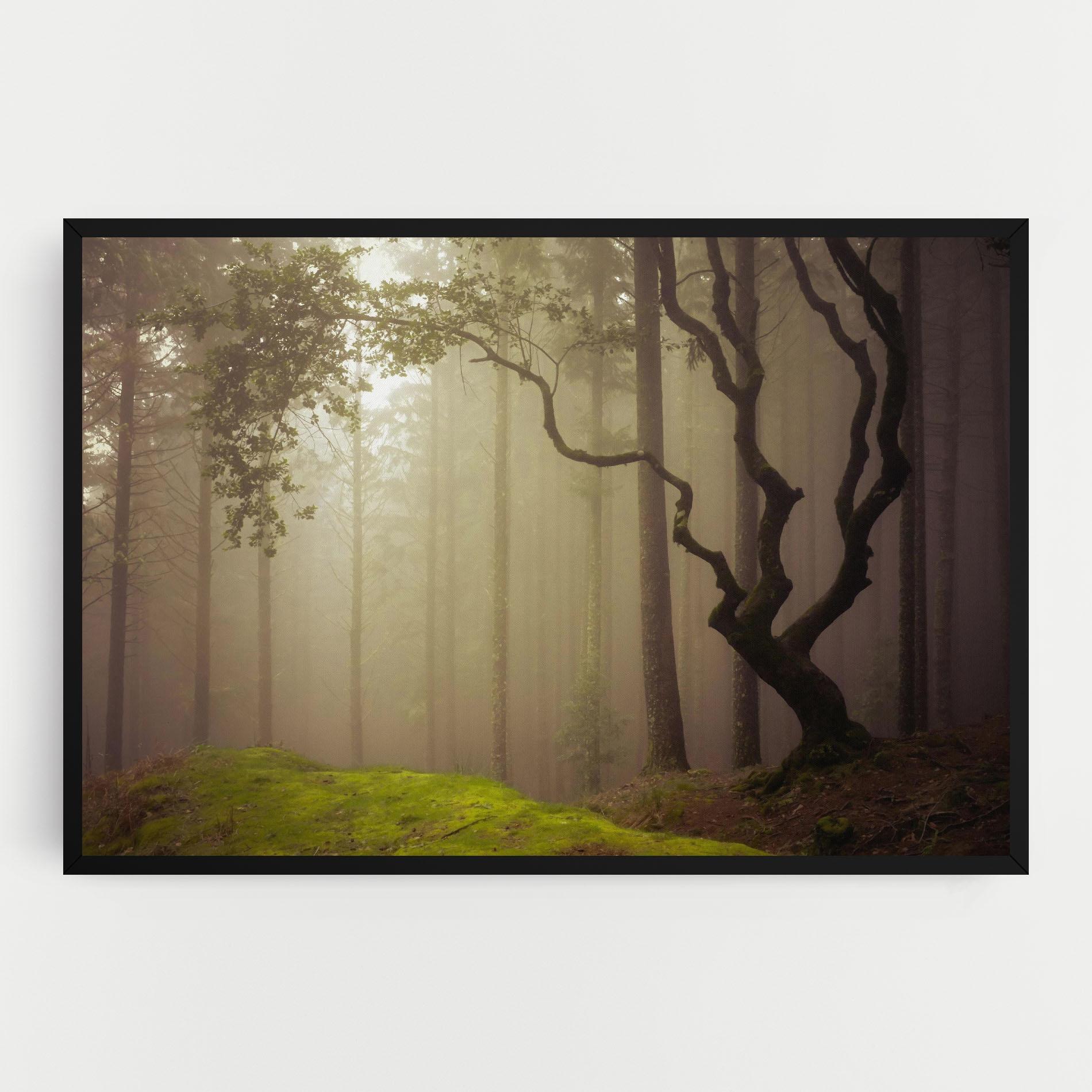 Leinwandbild Foggy Tree Art mockup 0