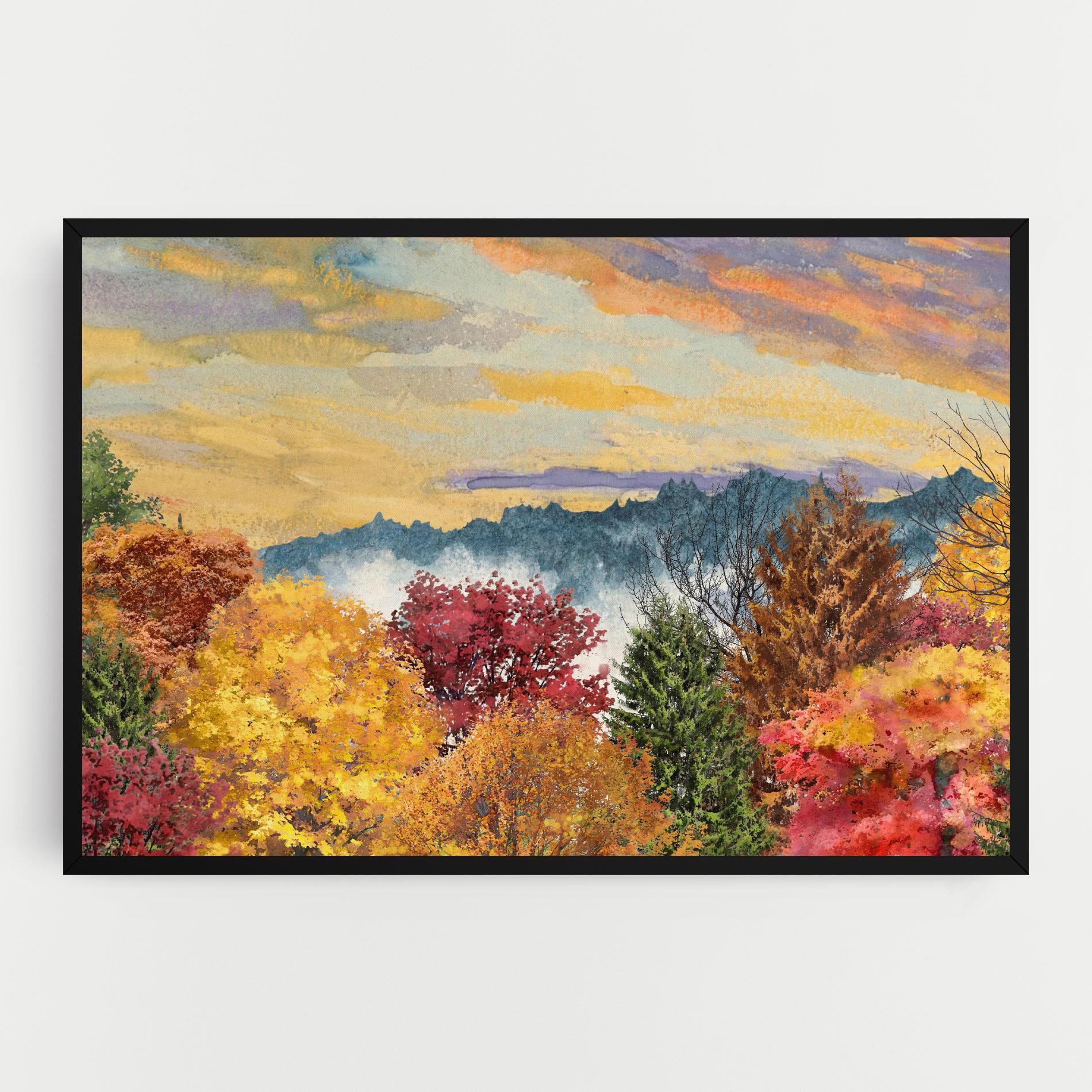 Leinwandbild Mix Color Trees mockup 0