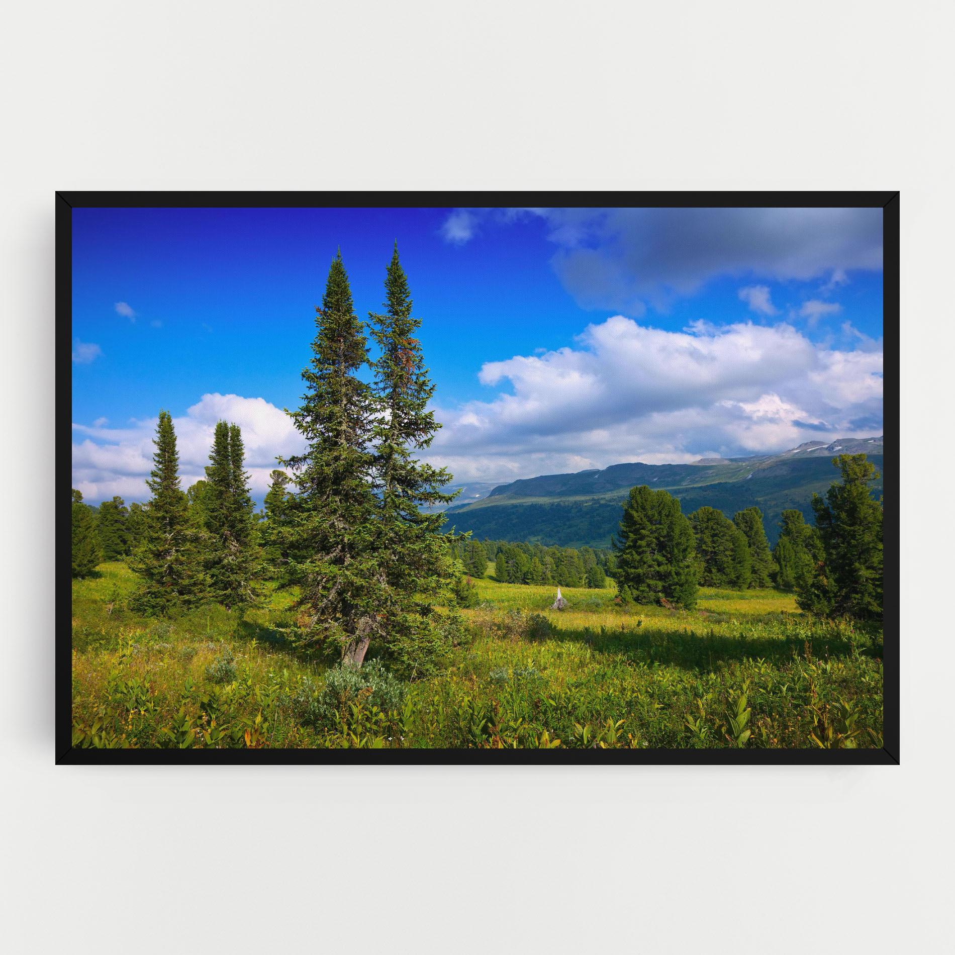 Leinwandbild Morning Sunny Field mockup 0