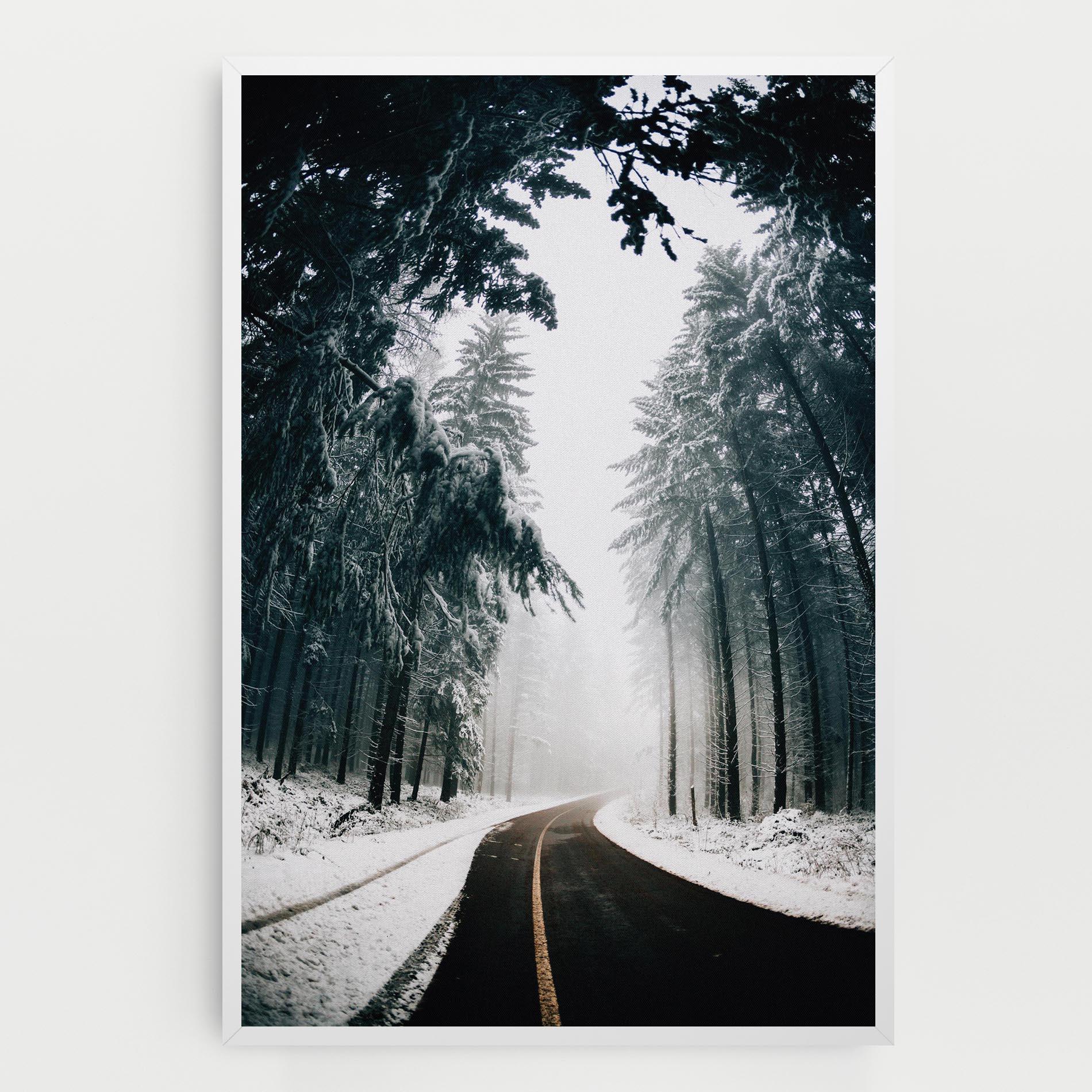 Leinwandbild Snow Road Dorest mockup 0
