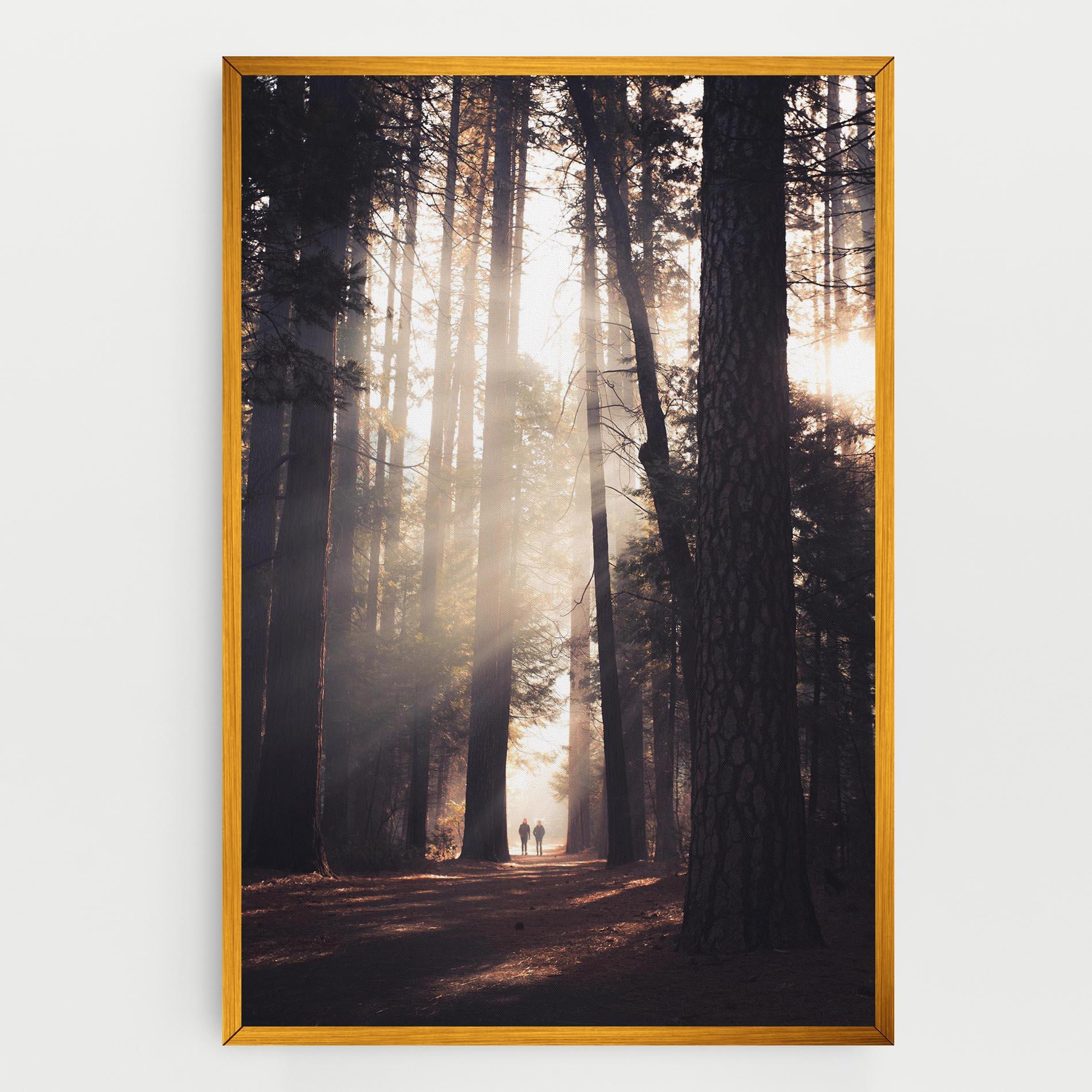 Leinwandbild Foggy Couple Forest mockup 0