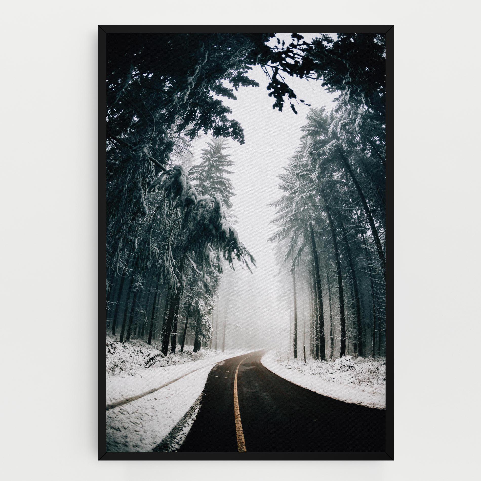 Leinwandbild Snow Road Dorest mockup 0