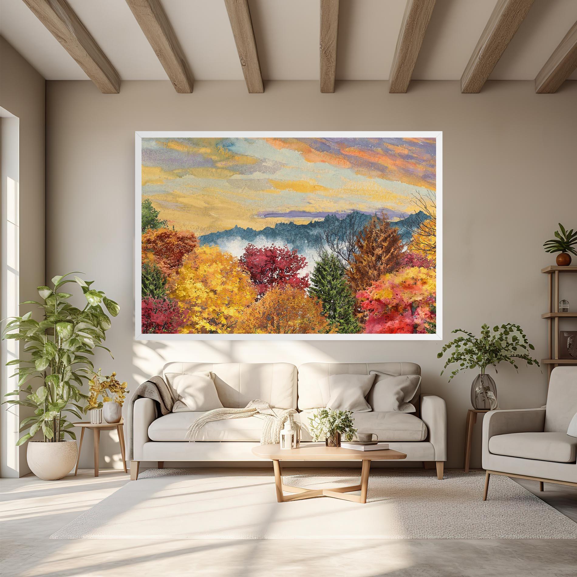 Leinwandbild Mix Color Trees mockup 6