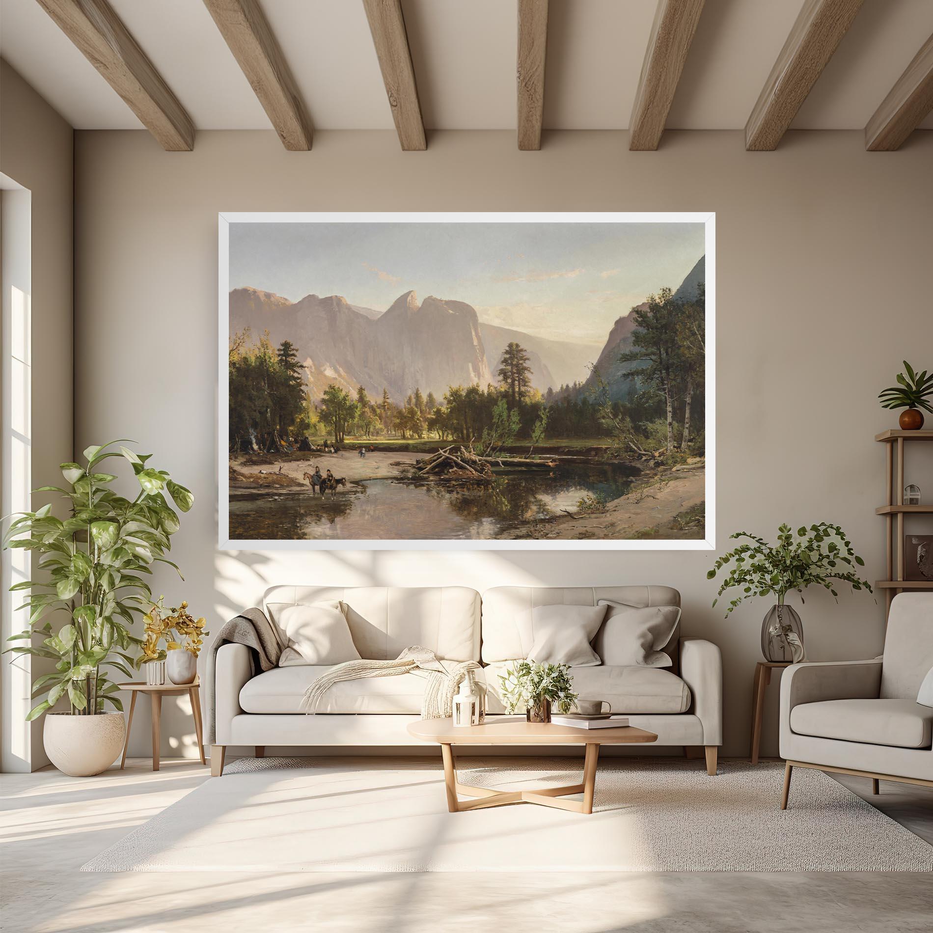 Leinwandbild Small Lake Forest mockup 6