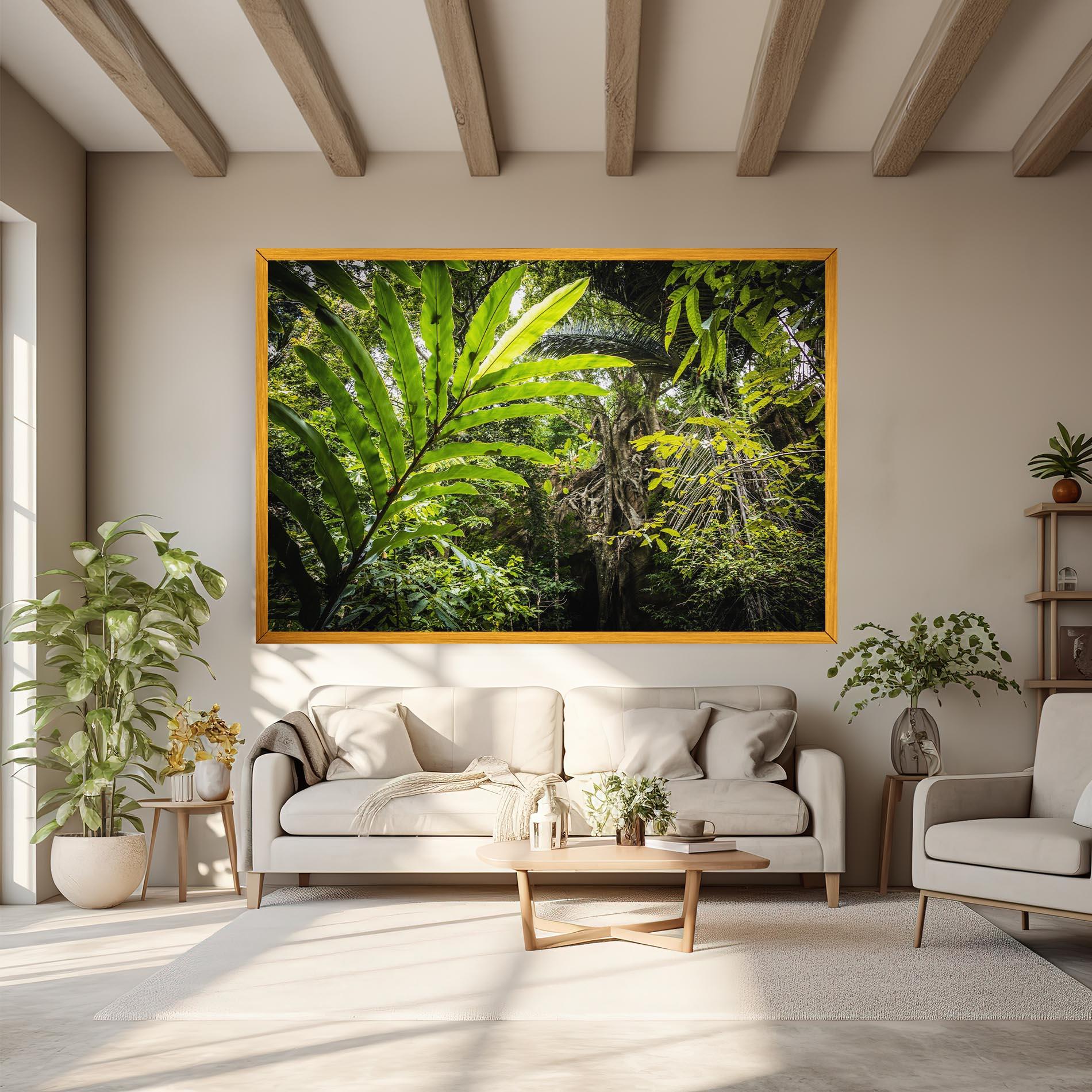 Leinwandbild Big Leaf Forest mockup 6