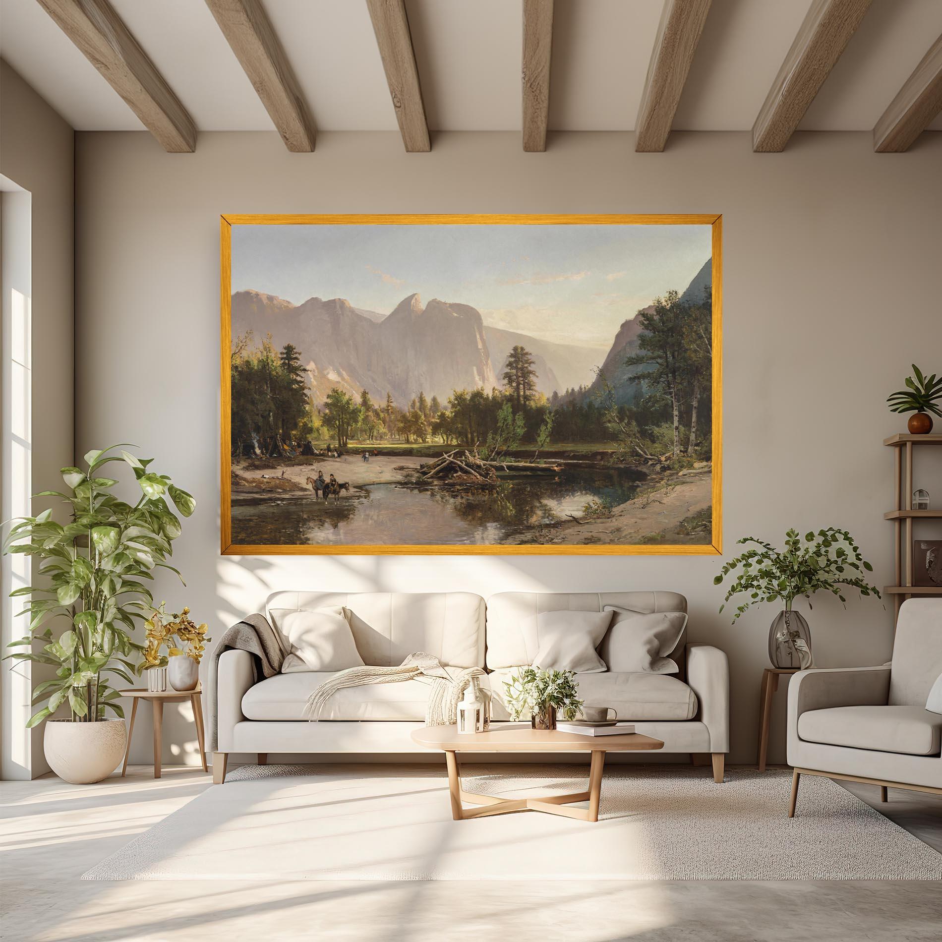 Leinwandbild Small Lake Forest mockup 6