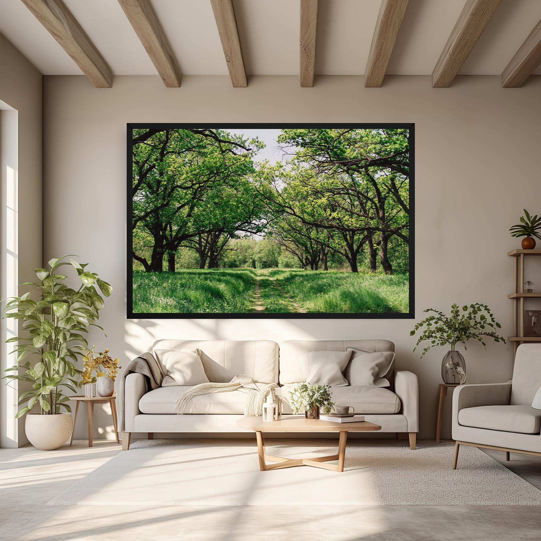 Leinwandbild Forest Green Path mockup 6