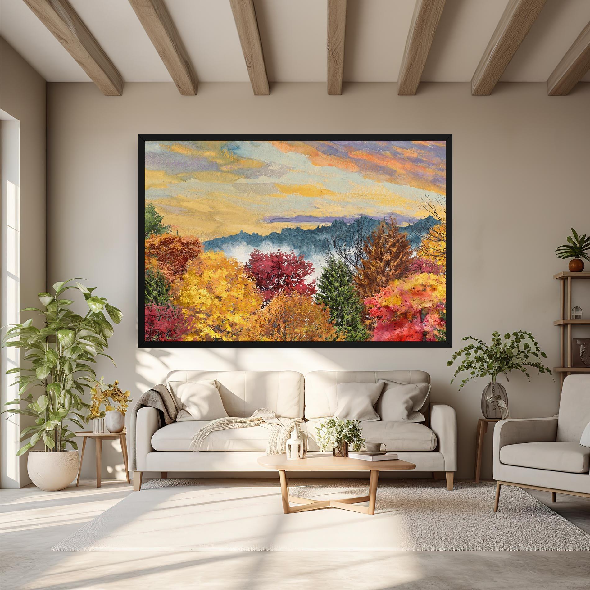 Leinwandbild Mix Color Trees mockup 6